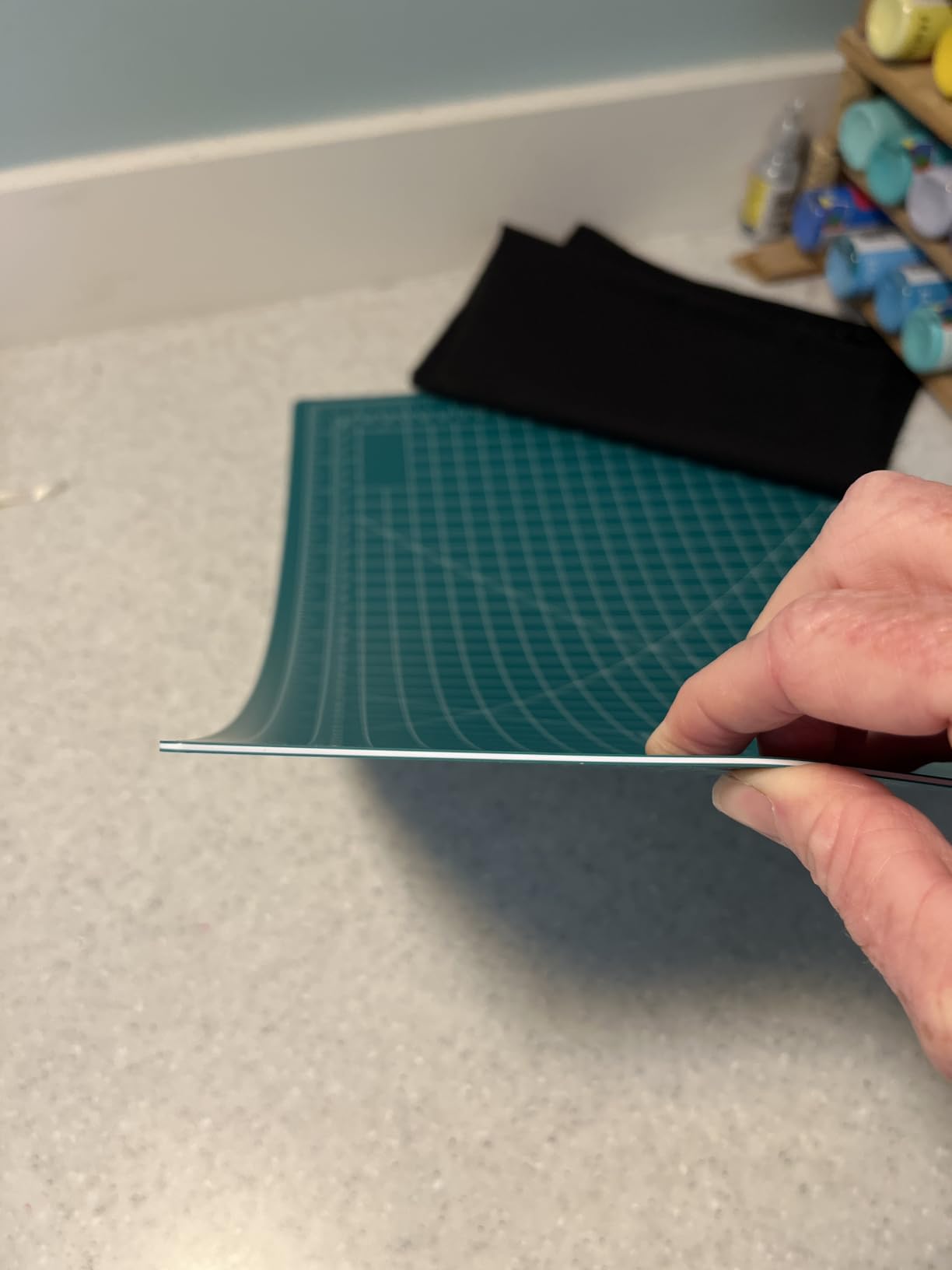 anezus Self Healing Sewing Mat, 12inch x 18inch Rotary Cutting Mat Double Sided 5-Ply Craft Cutting Board for Sewing Crafts Hobby Fabric Precision Scrapbooking Project customer photo 1