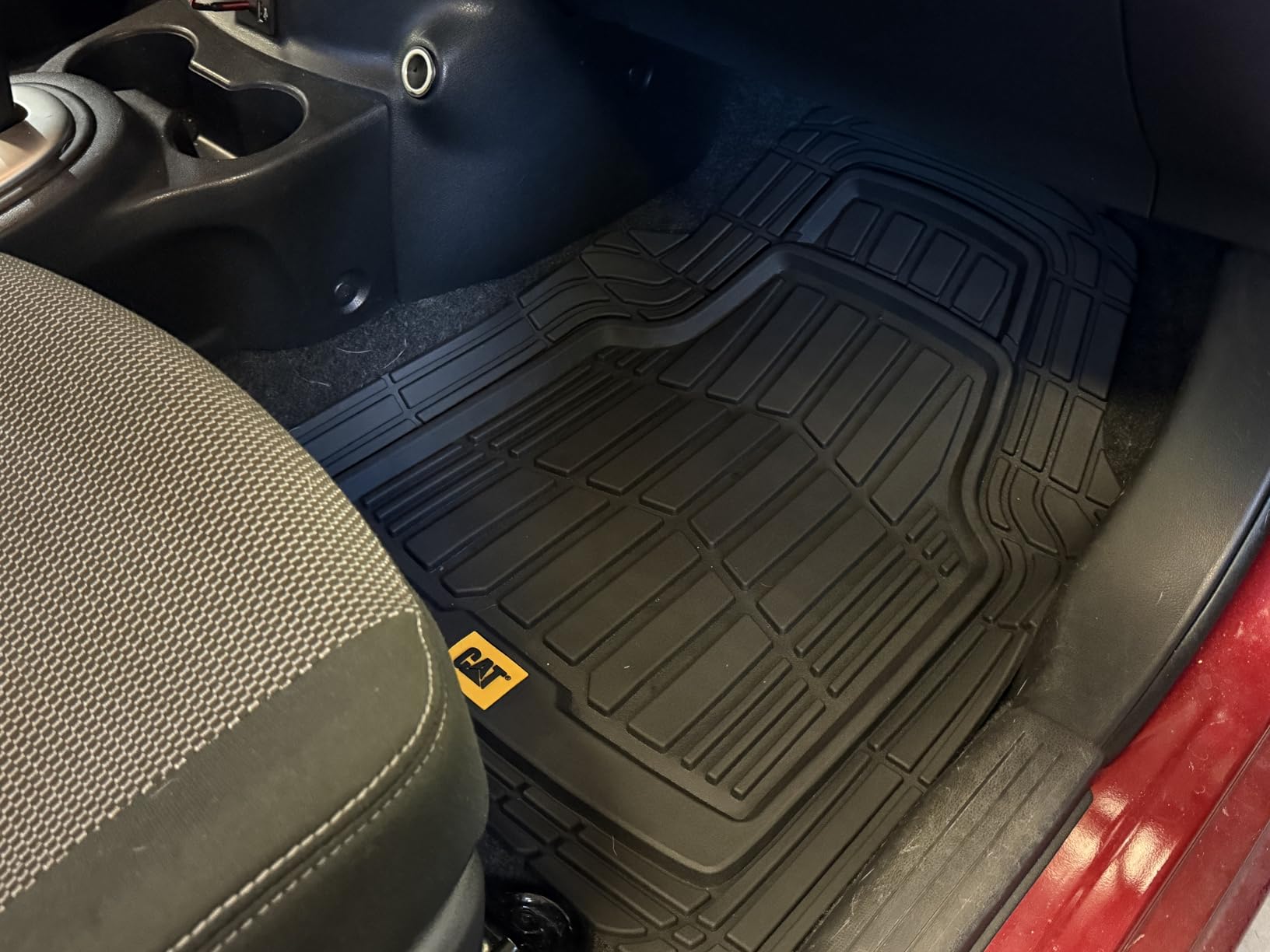 CAT ToughRide Heavy-Duty 4 Piece Black Floor Mats for Cars - Trim to Fit All-Weather Rubber Car Mats Full Set - Truck Mats & Cars Floor Mats - Interior Accessories for SUVs & Car Rug Protection customer photo 2