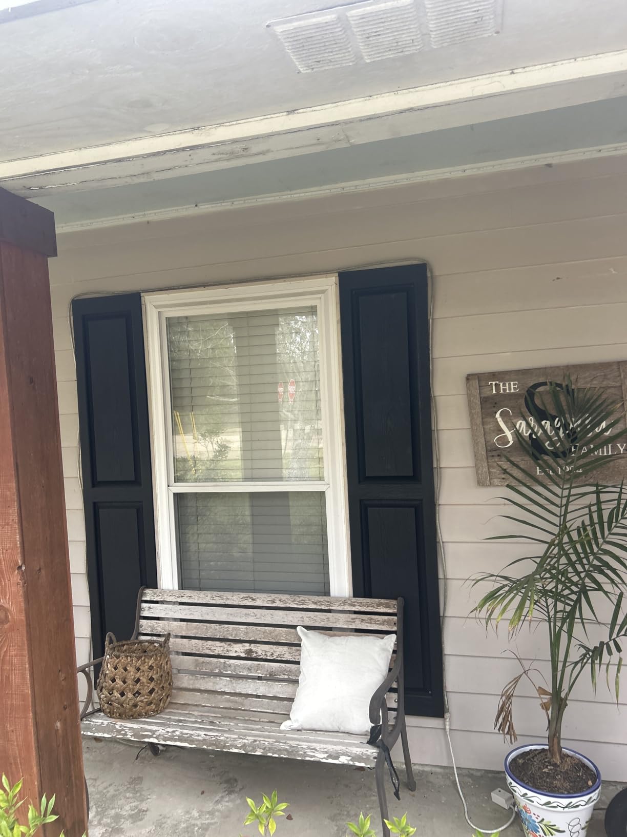 Polaris Homeside Raised Panel Vinyl Shutters (1 Pair) 14-1/2in. x 55in. - 050 Black customer photo 2