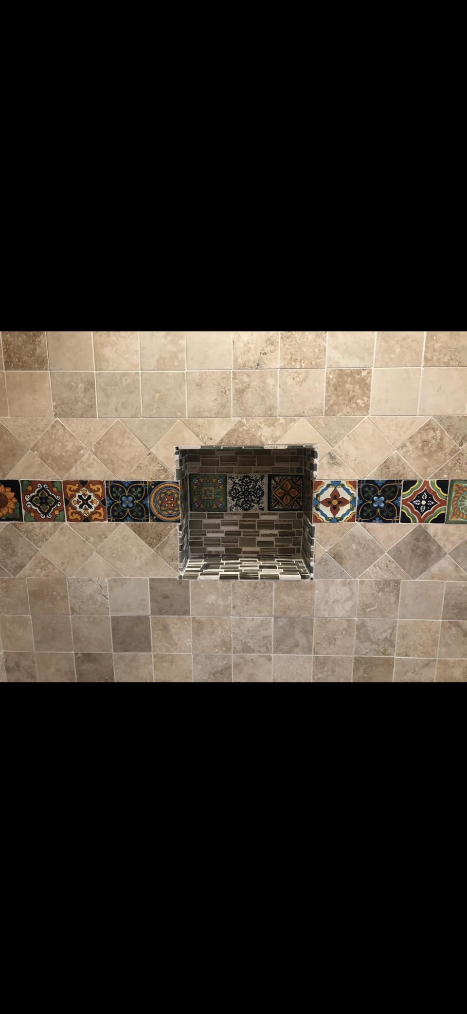 COLOR Y TRADICIN 25 Mixed Color Mexican Talavera Tiles, 4x4 Square, 25 Pieces, Geometric Pattern, Painted Finish, Not Water Resistant, Perfect for Walls, Countertops, Backsplash customer photo 2