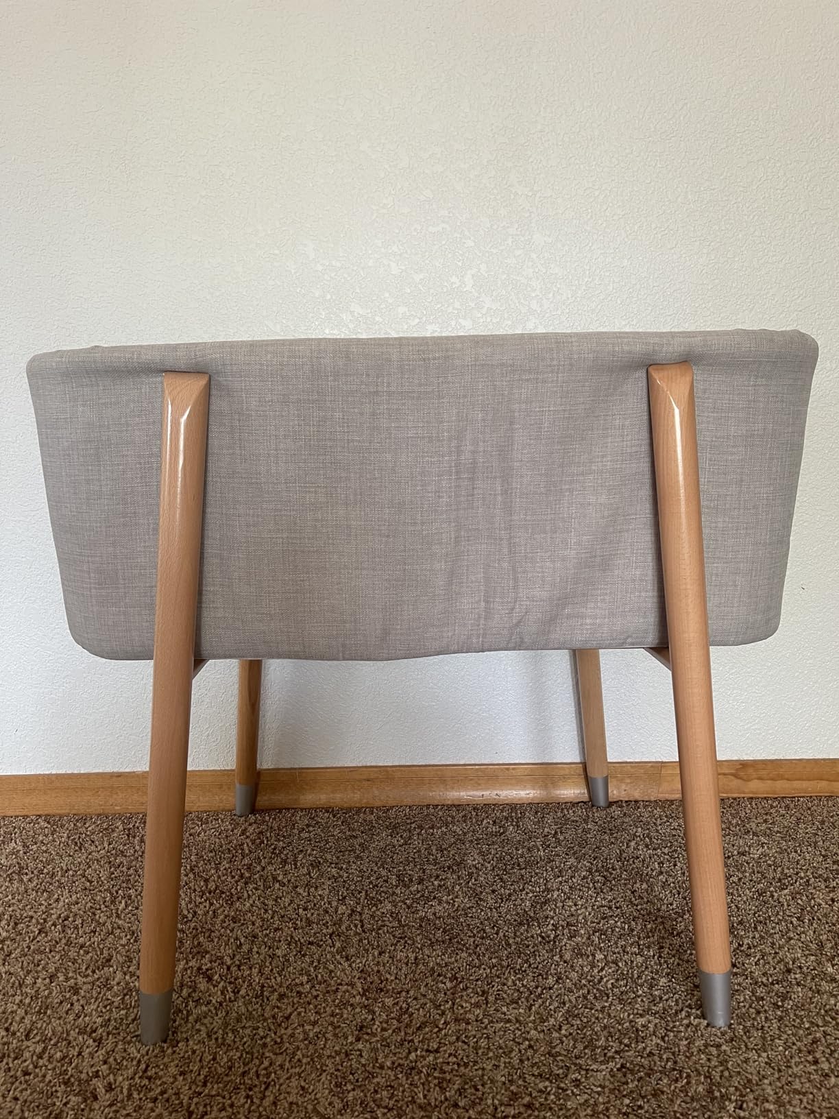 Sova Portable Baby Bassinet, Mid-Century Design with Extra Deep Walls for Newborns and Babies Safety, Includes 2 Fitted Sheets and Padded Mattress (Cream) customer photo 2