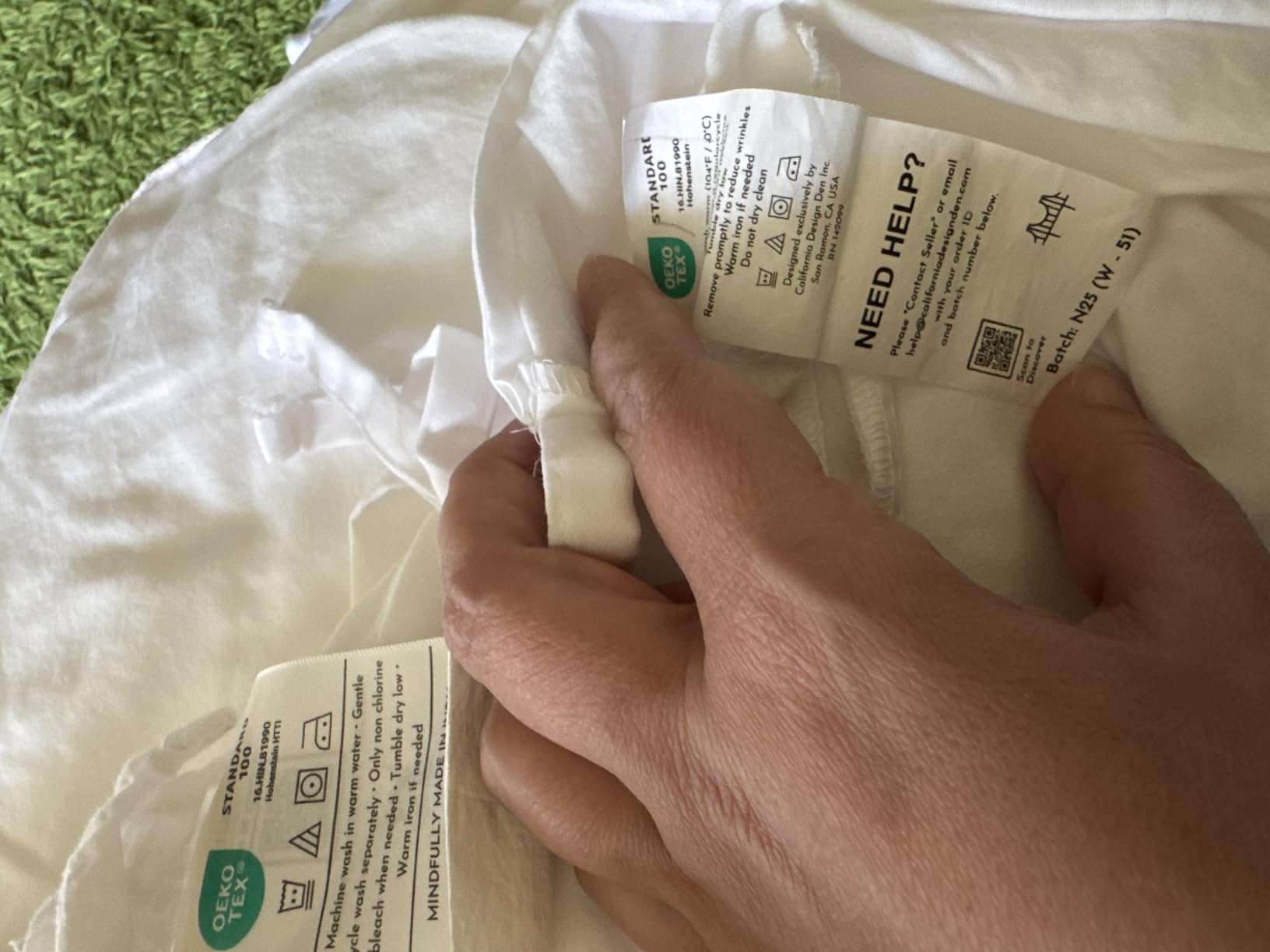 California Design Den Luxury Duvet Cover Queen Size, White | Soft 400 Thread Count 100% Cotton Sateen Backed by Good Housekeeping Seal, Button Closure & Corner Ties (No Pillow Shams) customer photo 1