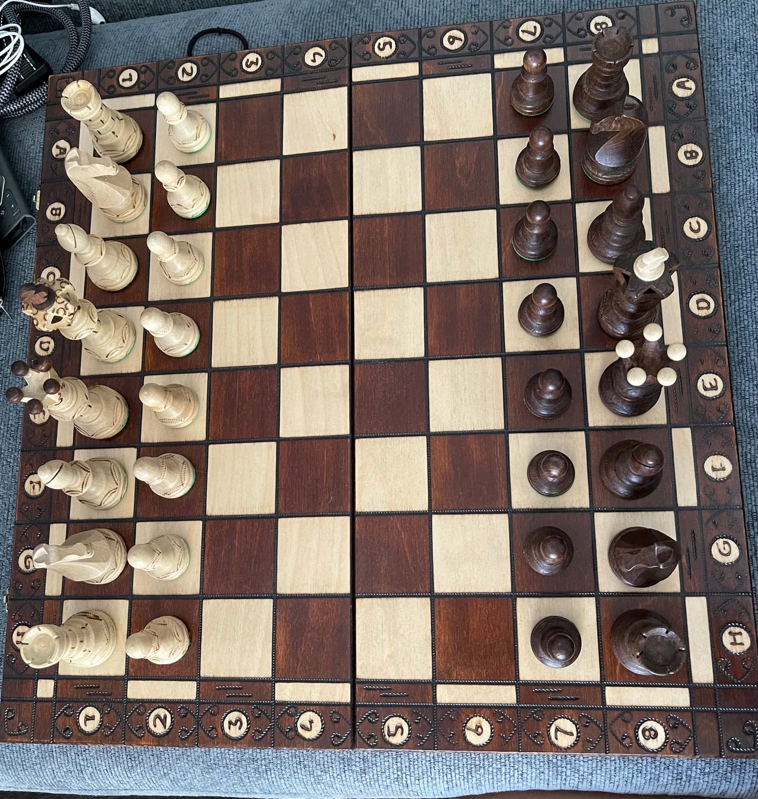 Handmade European Wooden Chess Set with 21 Inch Board and Hand Carved Chess Pieces customer photo 1