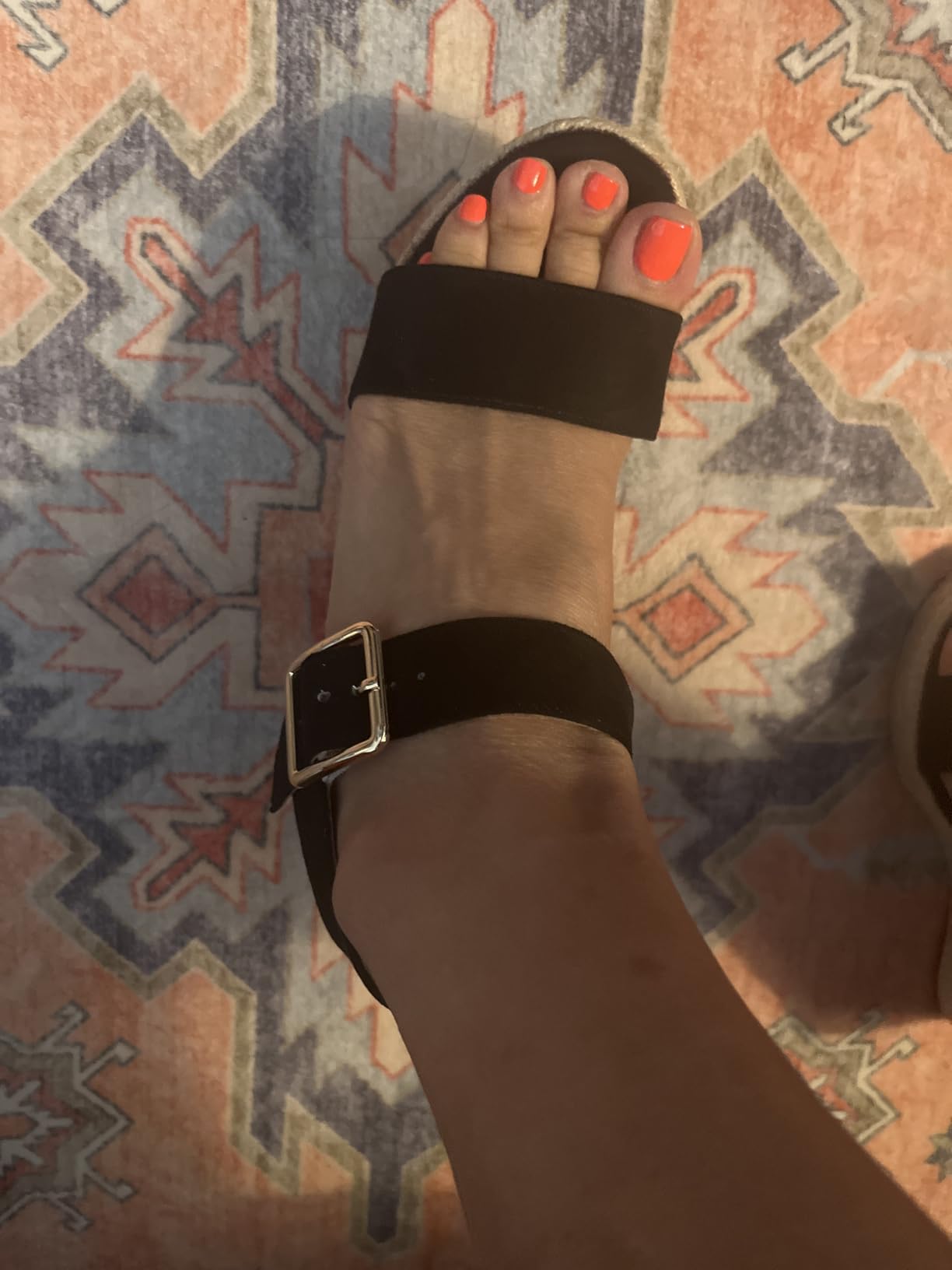 VICKI·VICKI Women's Platform Sandals Wedge Ankle Strap Open Toe Sandals customer photo 1