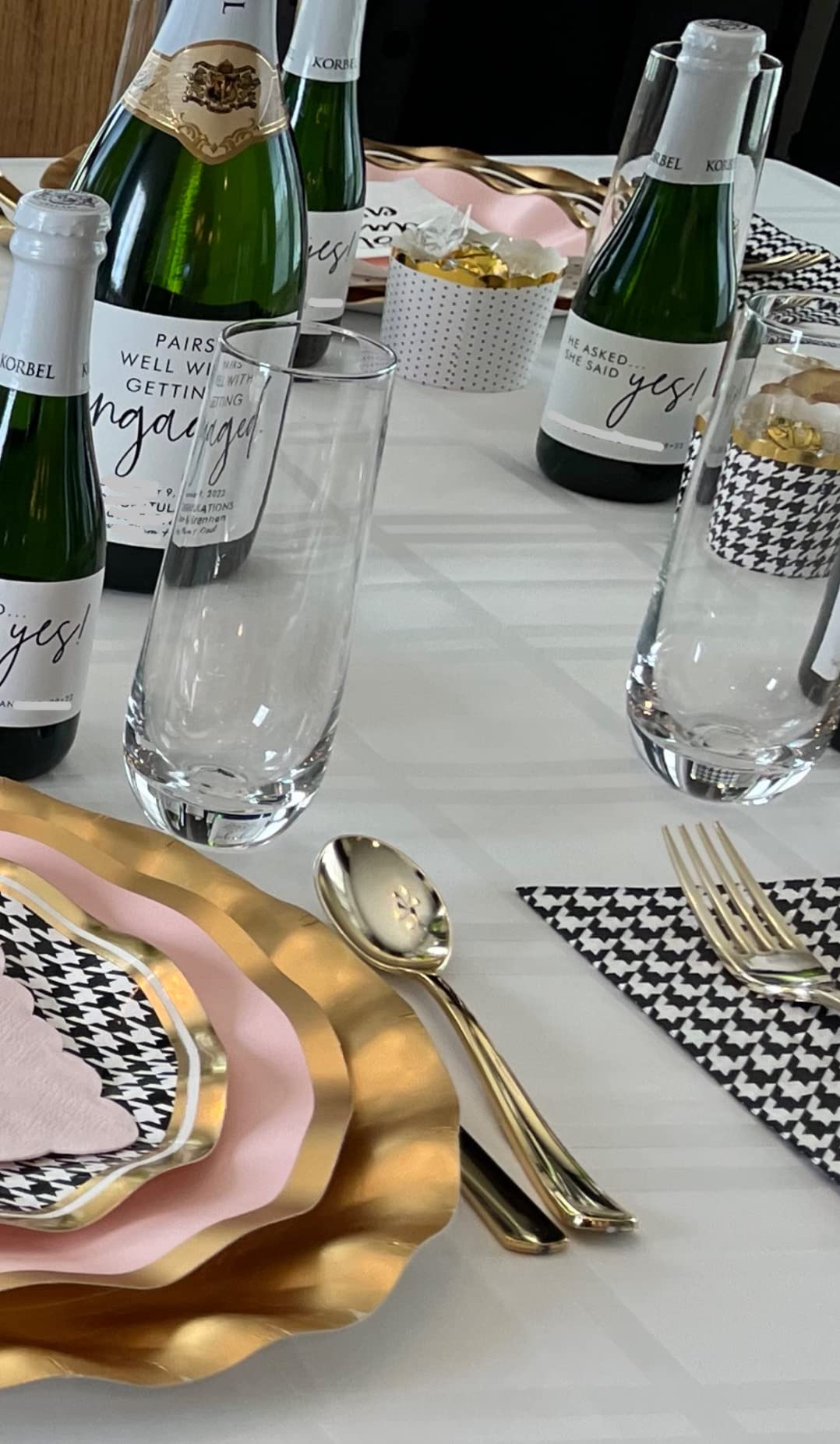 JoyJolt Milo Stemless Champagne Flutes Set of 8 Crystal Glasses. 9.5oz Prosecco Wine Flute, Mimosa Glasses, Cocktail Glass Set, Water Highball Glass, Bar Glassware customer photo 1