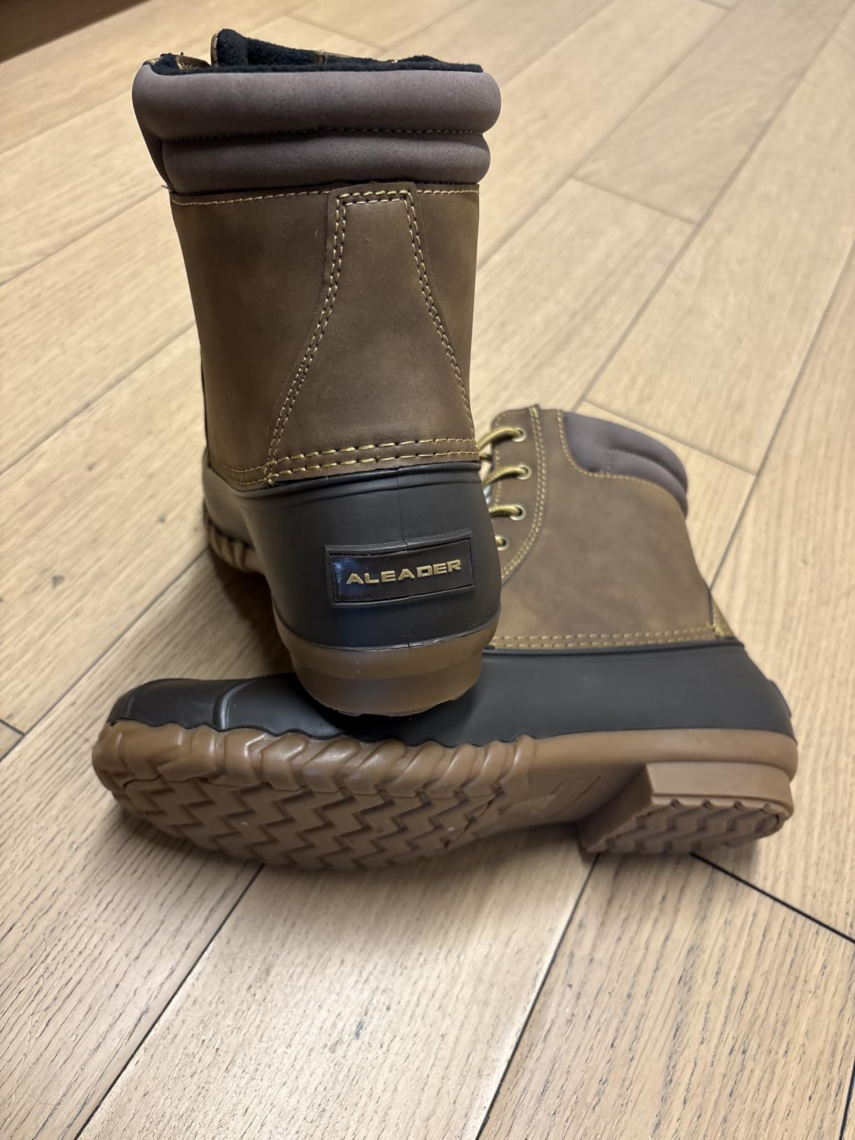 ALEADER Mens Duck Boot | Waterproof Shell | Fur Lined Insulated Winter Snow Boot customer photo 1