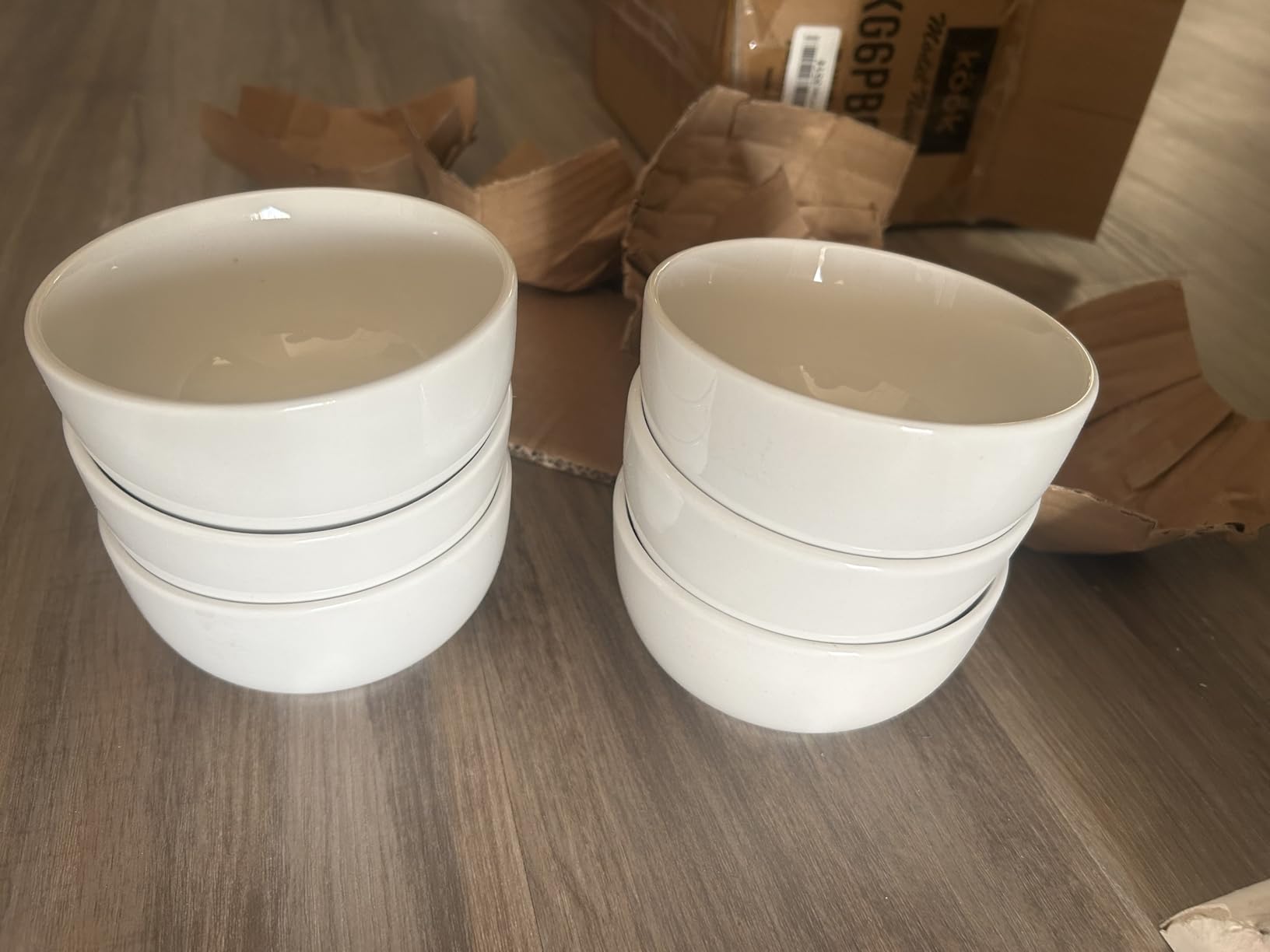 KooK Ceramic Soup bowls, Microwave, Dishwasher and Freezer Safe, Porcelain Dishes for Soup, Pasta, Salad, Oatmeal, Deep Interior, 24 oz, Set of 6, Marshmallow White customer photo 2