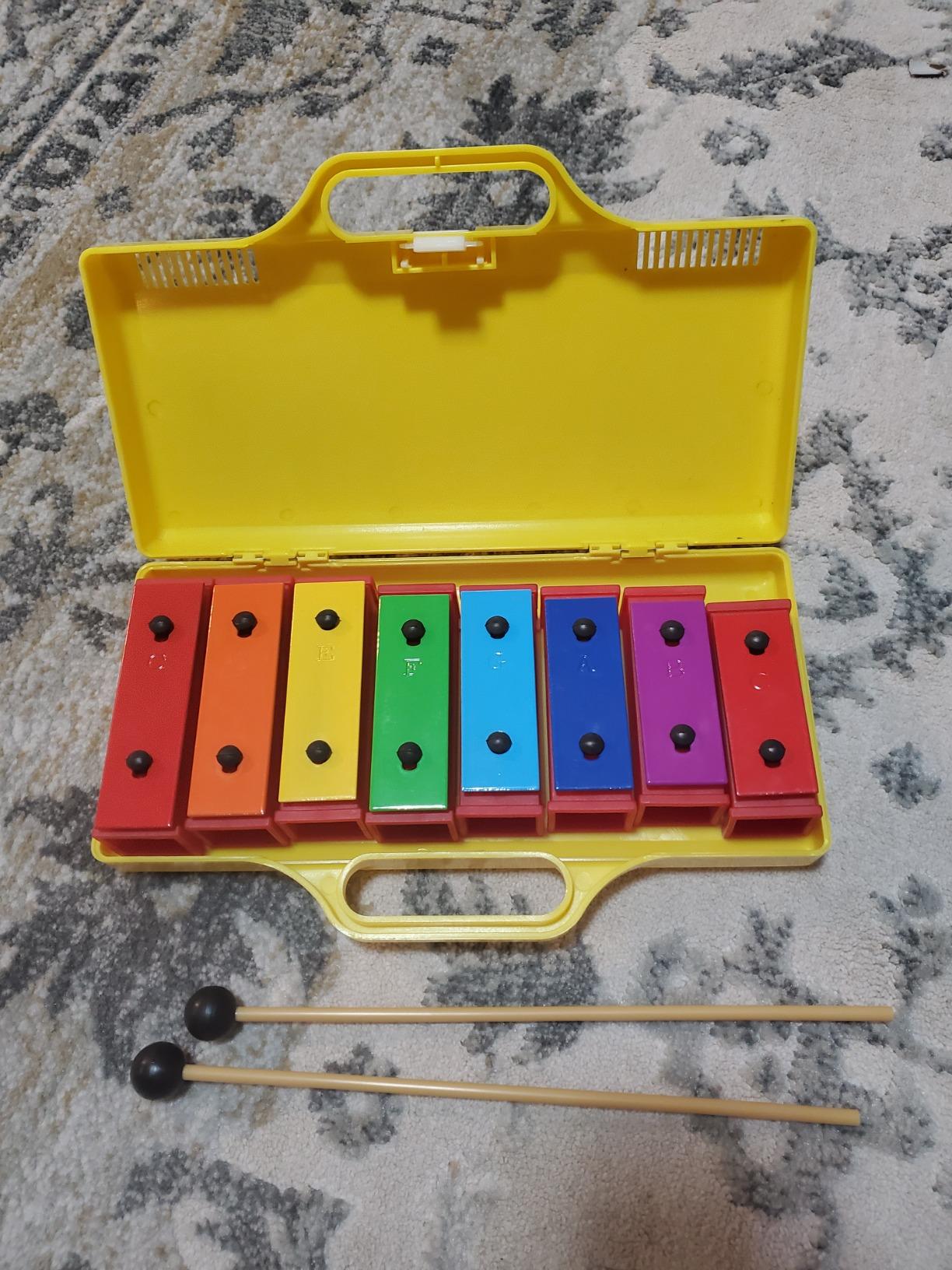 ENNBOM 8 Notes Chromatic Xylophone Glockenspiel Resonator Bells with Yellow Case customer photo 1