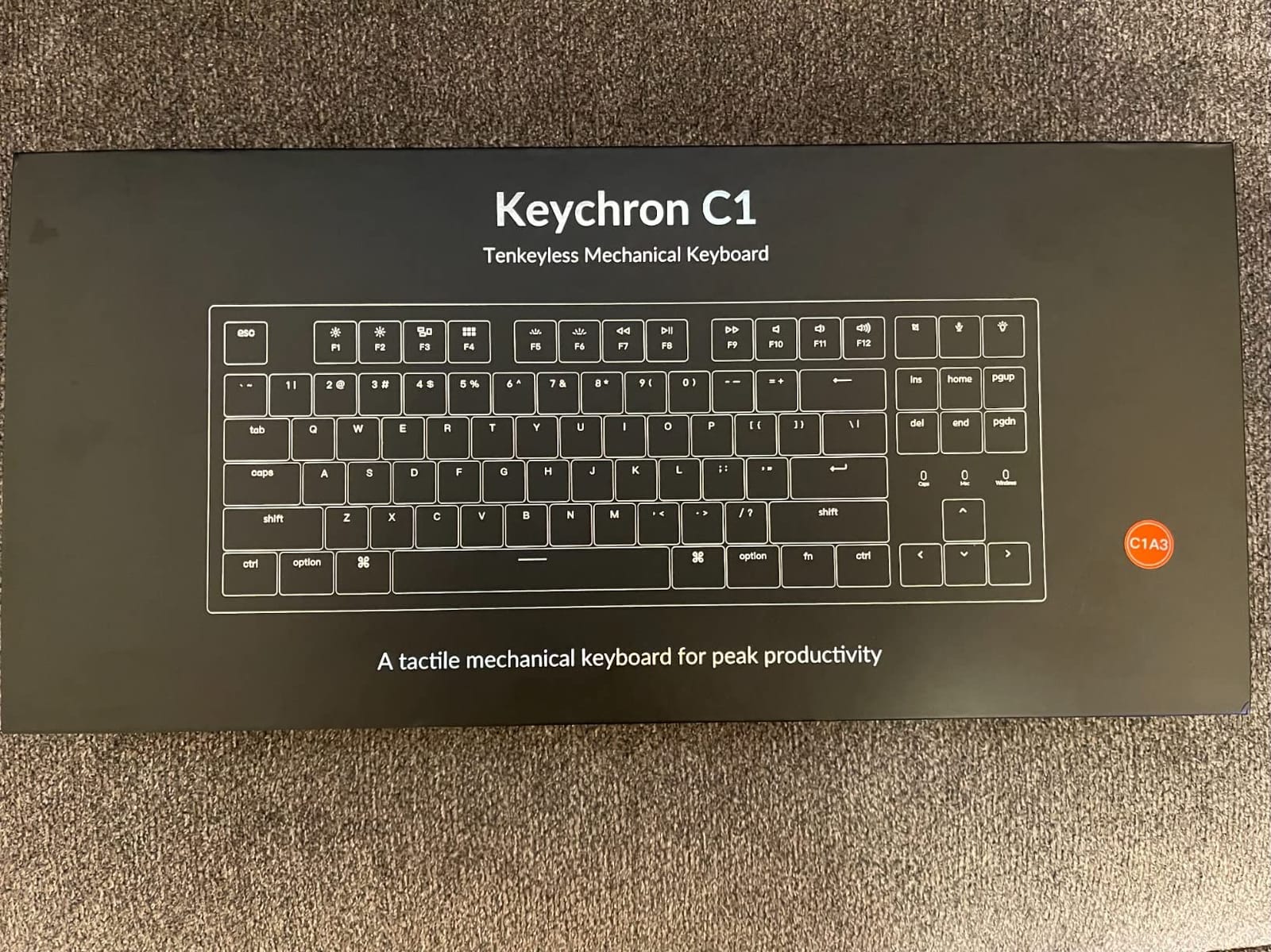 Keychron C1 Wired Mechanical Keyboard for Mac and Windows, 87-Key TKL USB-C Board, White Backlight, Gateron G Pro Brown Switch, Compact for Office, Typing and Light Gaming customer photo 2