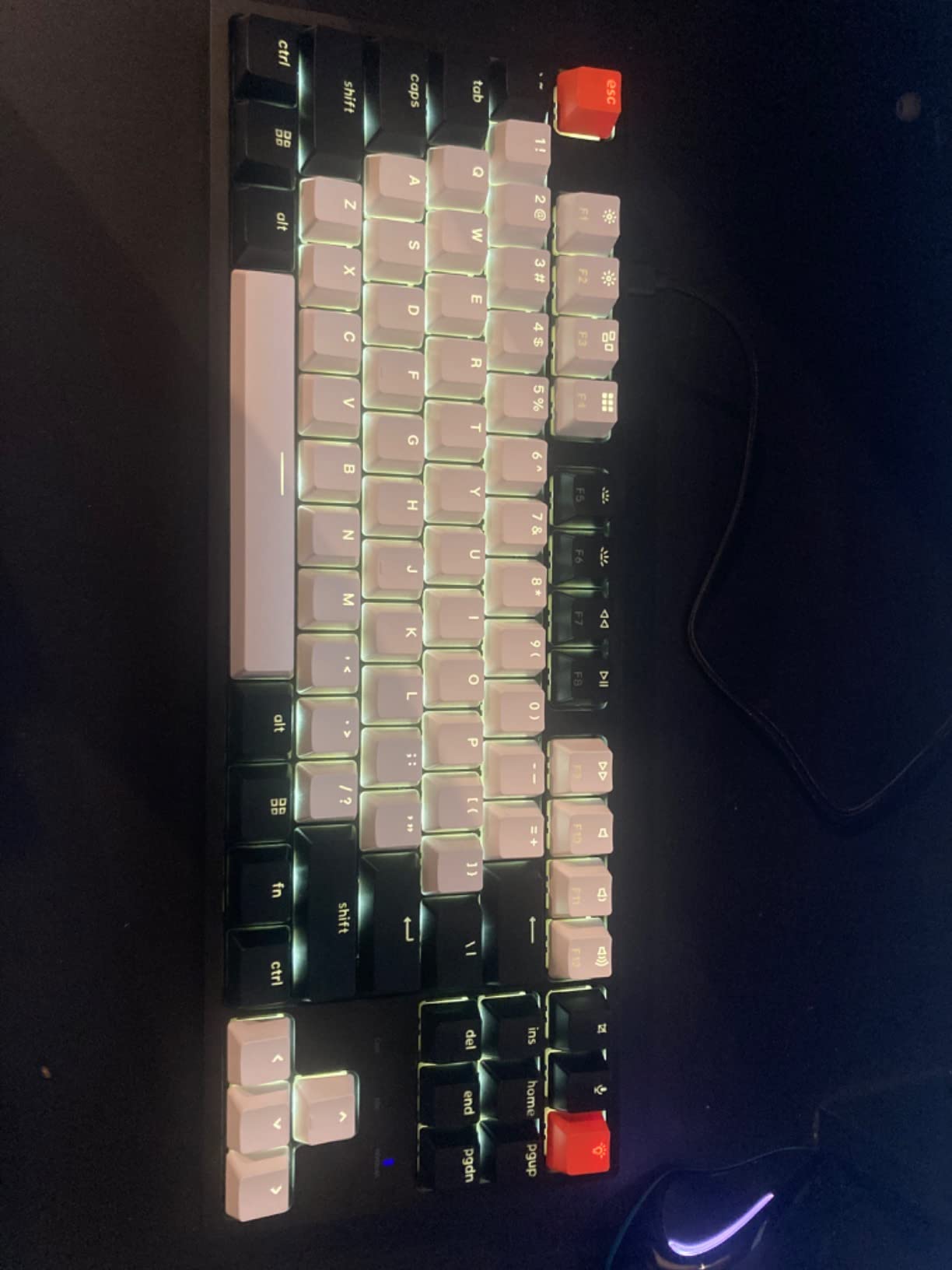 Keychron C1 Hot-swappable Wired Mechanical Computer Keyboard with Gateron G Pro Brown Switch/Double-Shot ABS Keycaps/White Backlight/USB Type-C Cable, Tenkeyless 87 Keys for Mac Windows PC customer photo 2