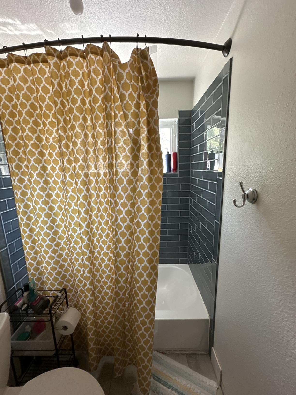 BigFoot Clear Shower Curtain - 72x72 Odorless Plastic with Magnets, Washable Long Bathroom Curtain - Premium PEVA Waterproof Bath Curtain, Rust-Proof Bathroom Essentials customer photo 1
