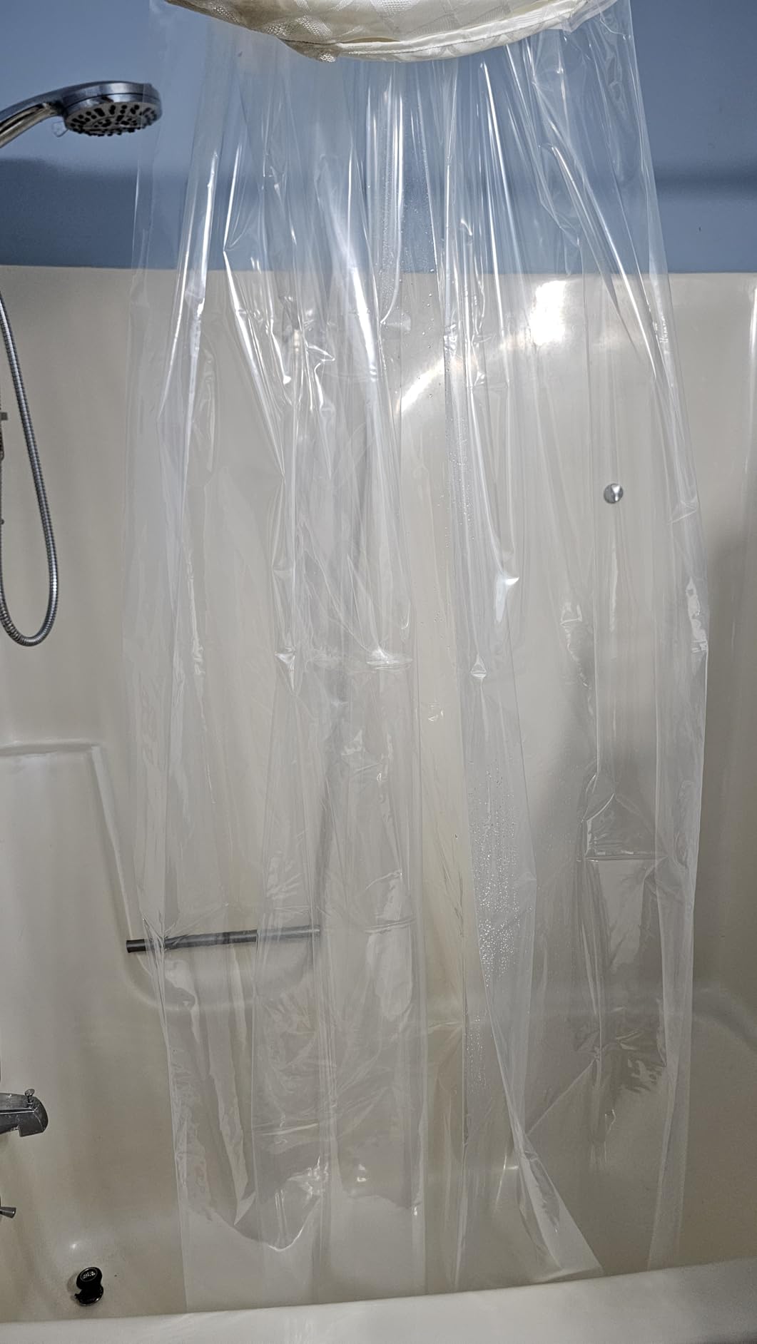 BigFoot Clear Shower Curtain - 72x72 Odorless Plastic with Magnets, Washable Long Bathroom Curtain - Premium PEVA Waterproof Bath Curtain, Rust-Proof Bathroom Essentials customer photo 2