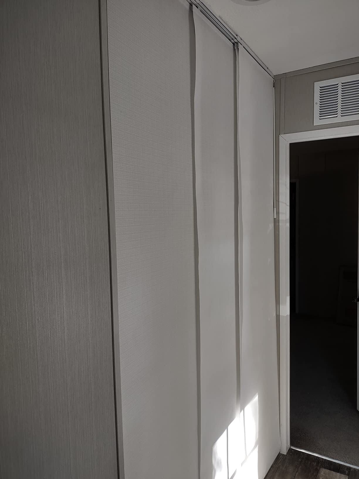 Panel Track Blinds, Tweed White, 86