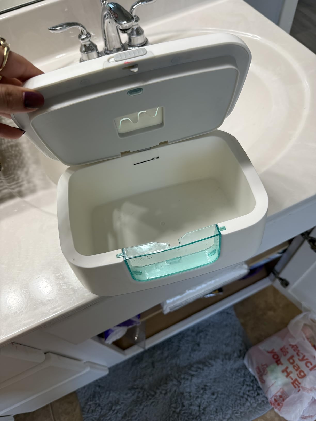 Jool Baby TinyBums Baby Wipe Warmer & Dispenser with LED Changing Light & On/Off Switch (Aqua) customer photo 1