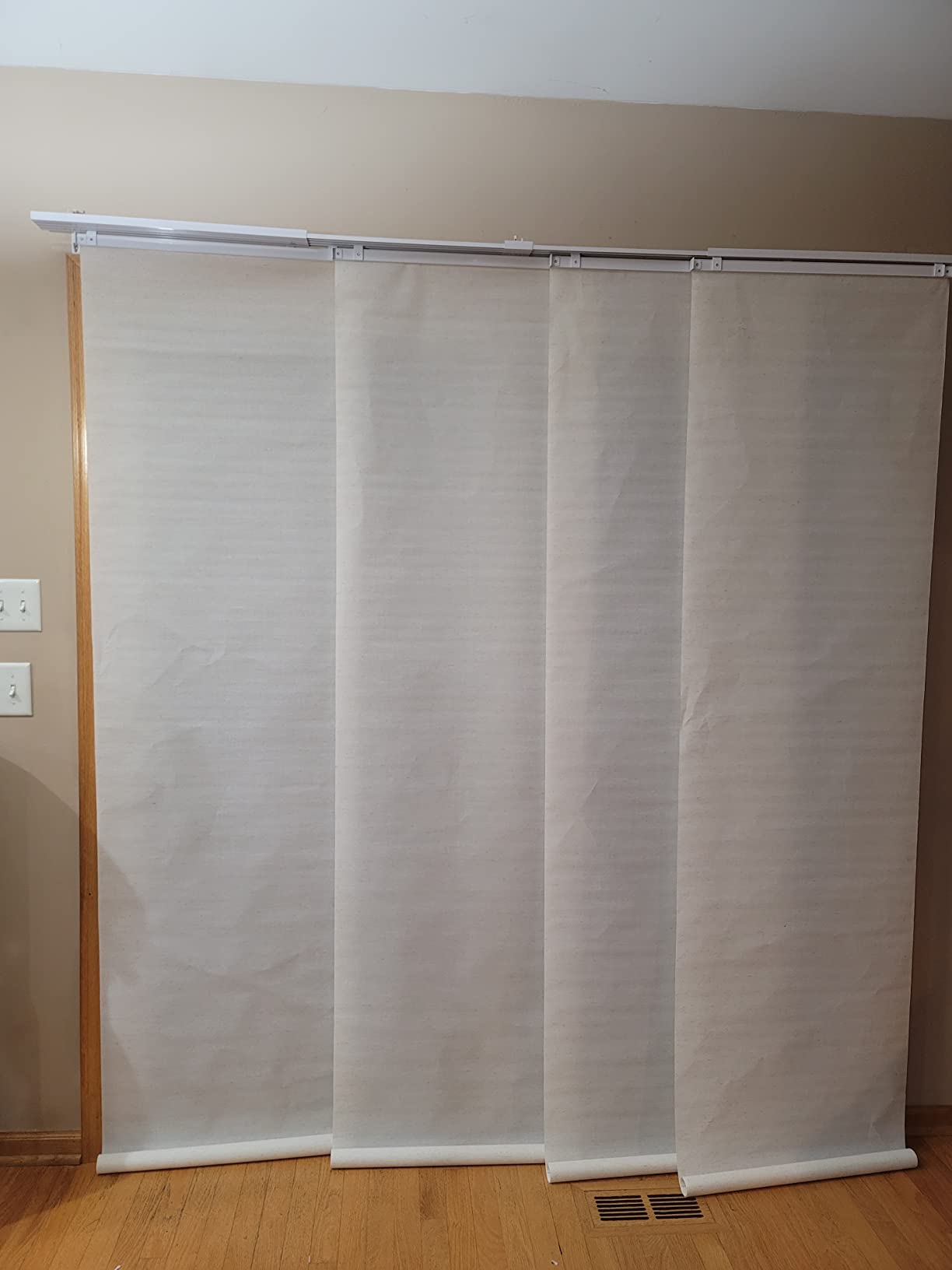 CHICOLOGY Panel Track Blinds, Natural Ivory, 86