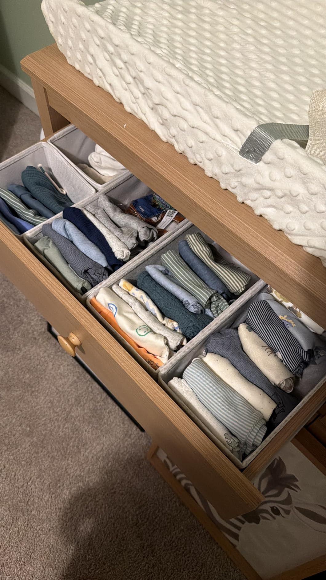 Storkcraft Alpine 2 Drawer Changing Table Chest, White | GREENGUARD Gold Certified Baby Dresser with Removable Changing Table Topper, Includes Interlocking Drawer System customer photo 1