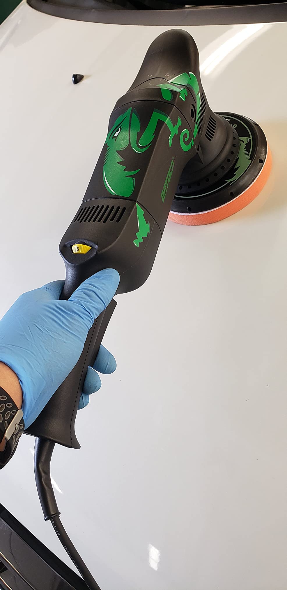 BATOCA 2026 New Dual Action Polisher, 15mm Random Orbital Car Buffer, 6 Variable Speeds (2500-5500RPM) 1100W DA Polisher with 5 inches Foam/Wool Pads, Polishing Bonnet for Polishing customer photo 2