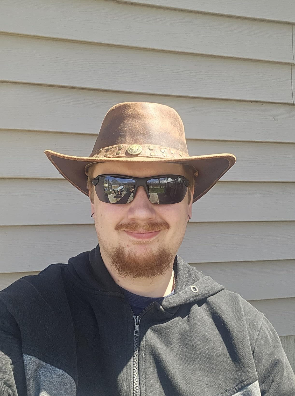 Leather Cowboy hat Also Worn as Outback hat Western Vintage Australian Hats for Men & Women customer photo 1