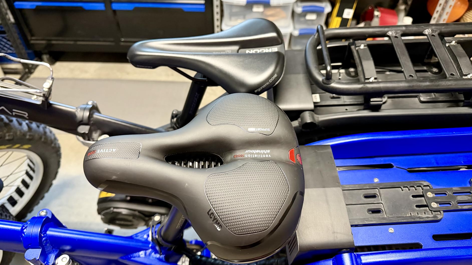 Bike Seat Saddle for Men Women Comfortable Replacement | Mountain road ebike saddle for men women, comfortable bicycle seat replacement with easy install. NOT cushion overlay customer photo 1