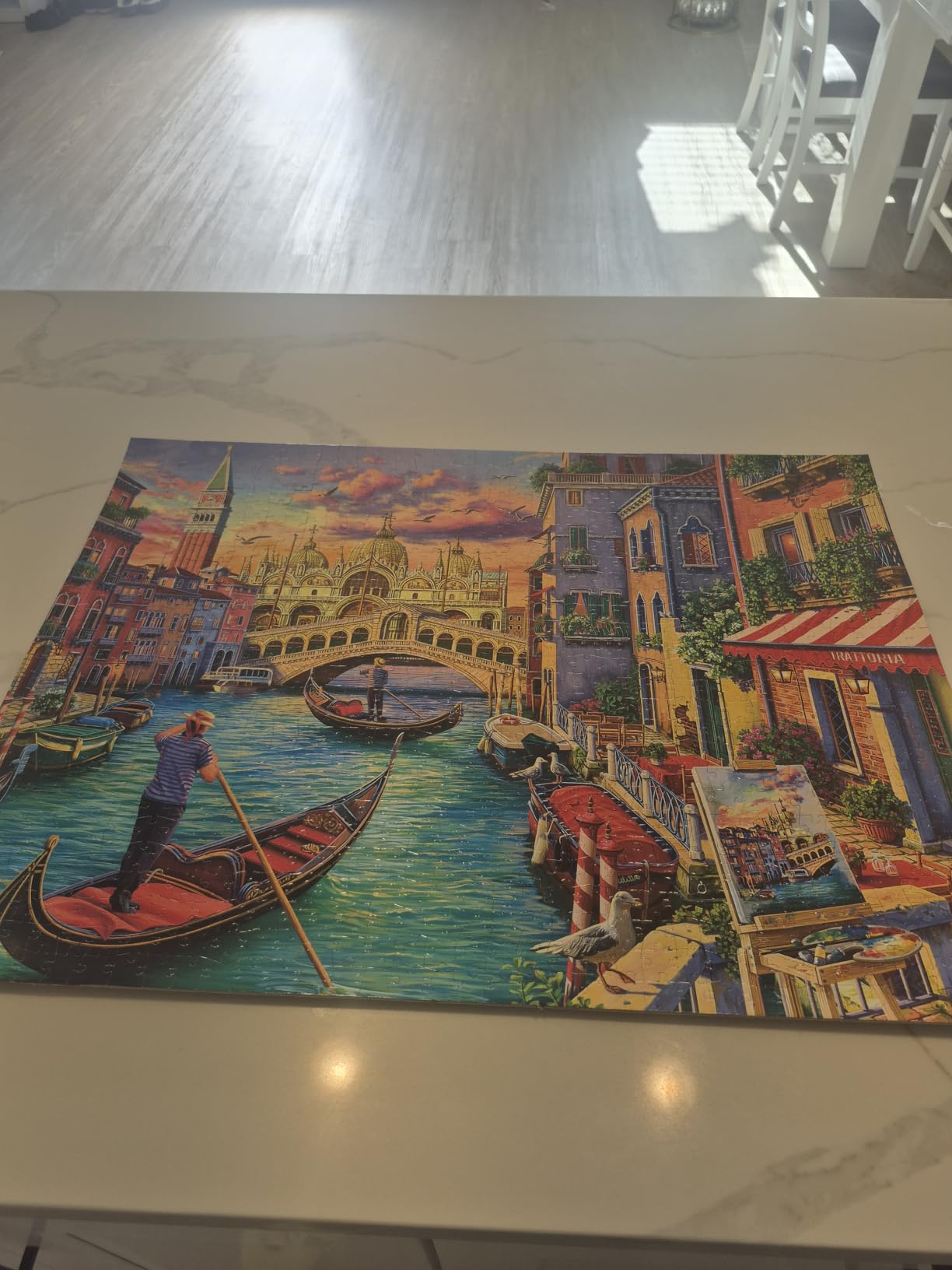 Buffalo Games - Sights of Venice - 1000 Piece Jigsaw Puzzle for Adults | Art by Image World, Made in USA, Recycled Board, Finished Size 26.6 x 19 in, Includes Poster, Frameable Art, Giftable customer photo 1