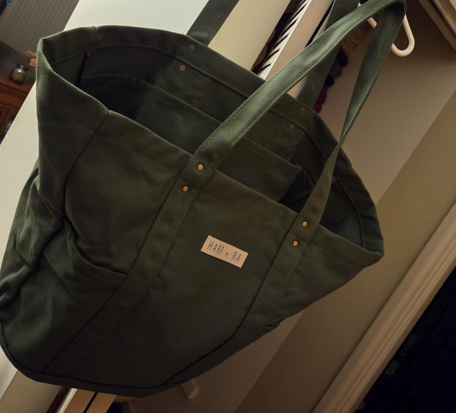 Harp+Ra Extra Large Canvas Tote Bag for Women, Beach, Teacher, Travel, Work customer photo 1