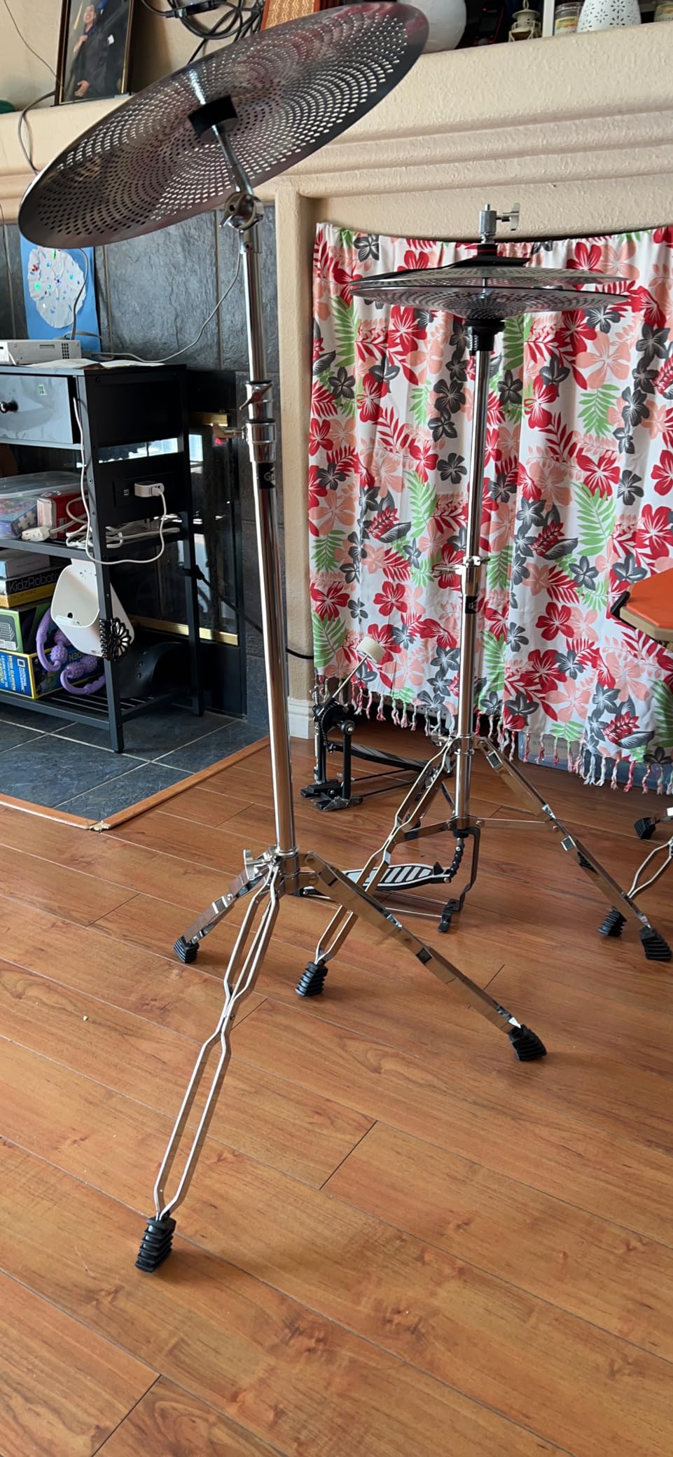 GRIFFIN 4 Piece Drum Hardware Pack (Percussion TiltPro X Edition) - Cymbal Boom & Straight Stand, Hi-Hat Pedal & Snare Mount - Lightweight Set for Gigs customer photo 2