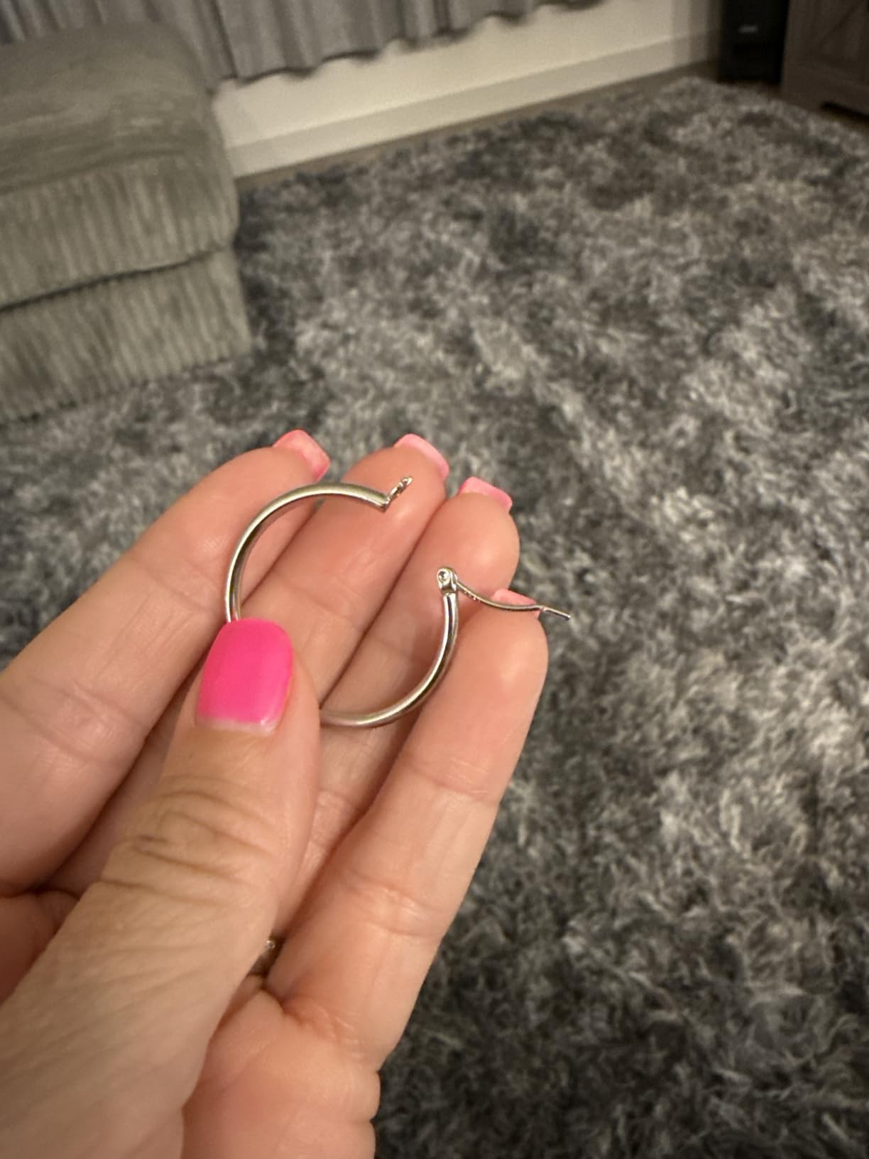 Gold Hoop Earrings for Women 14K Gold Plated Hoops customer photo 1