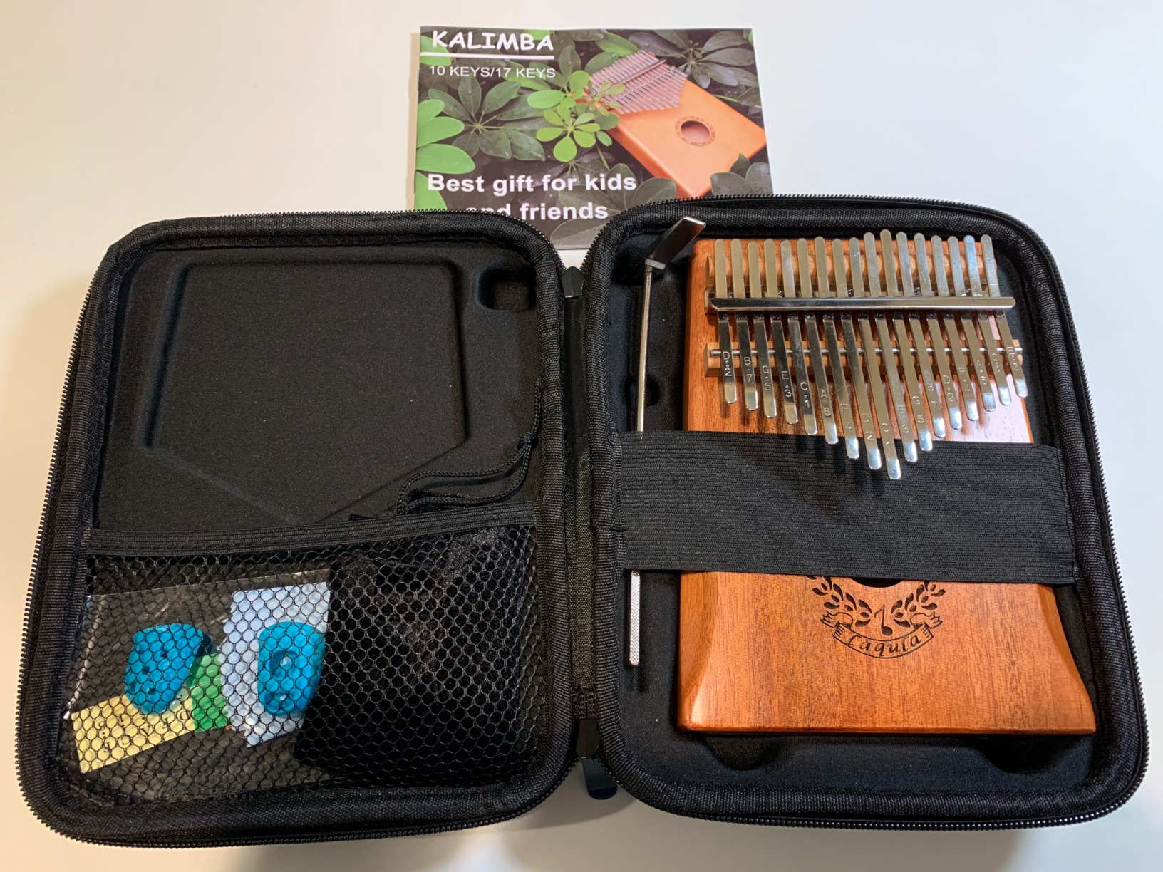 Kalimba 17 Keys Thumb Piano Mbira Finger Piano Marimbas Musical Instrument | Mahogany Wood, with Protective Case, Study Instruction, Tuning Hammer, songbook, finger protector, for Kids Adults Beginners customer photo 1