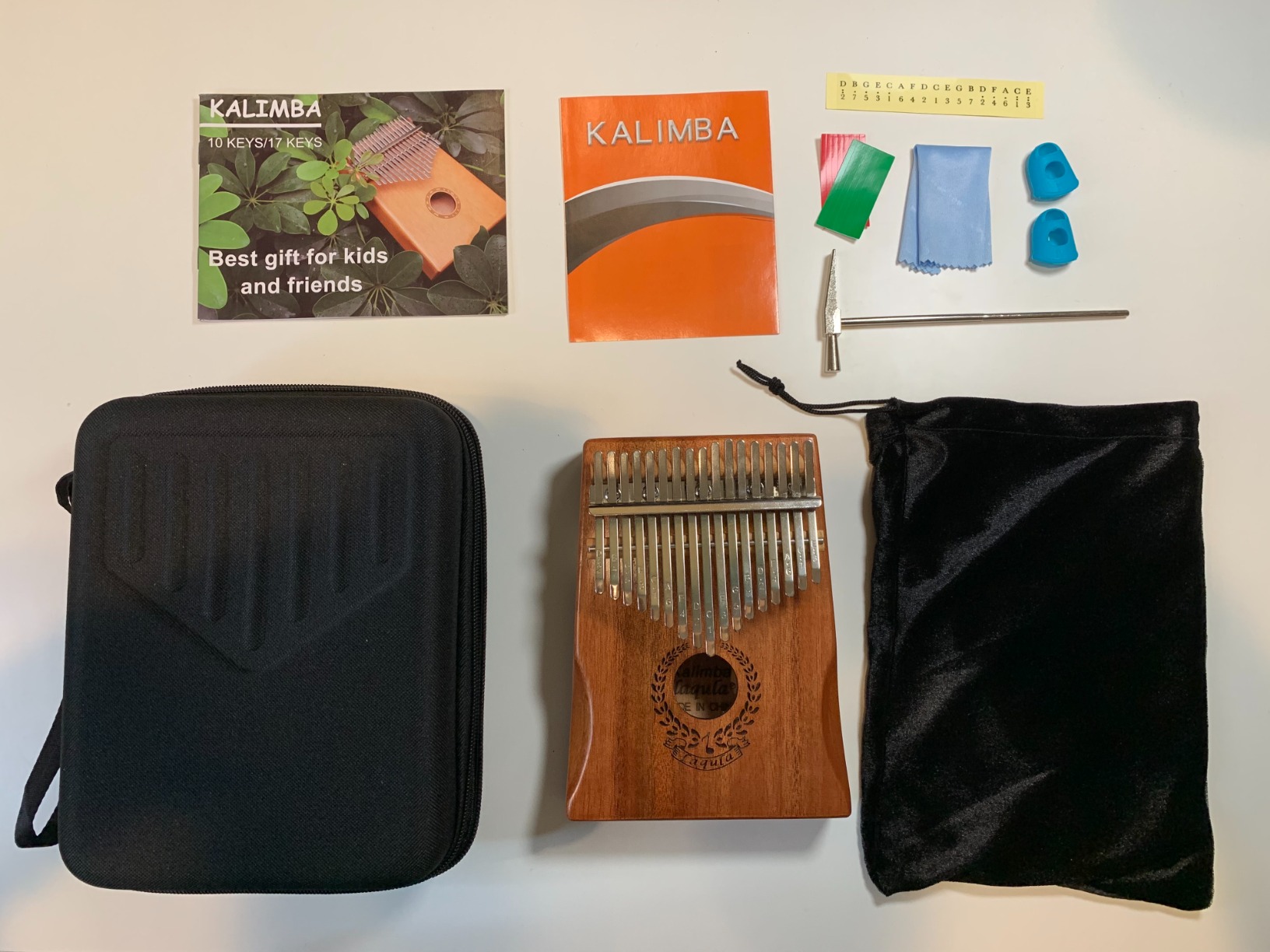 Kalimba 17 Keys Thumb Piano Mbira Finger Piano Marimbas Musical Instrument | Mahogany Wood, with Protective Case, Study Instruction, Tuning Hammer, songbook, finger protector, for Kids Adults Beginners customer photo 2