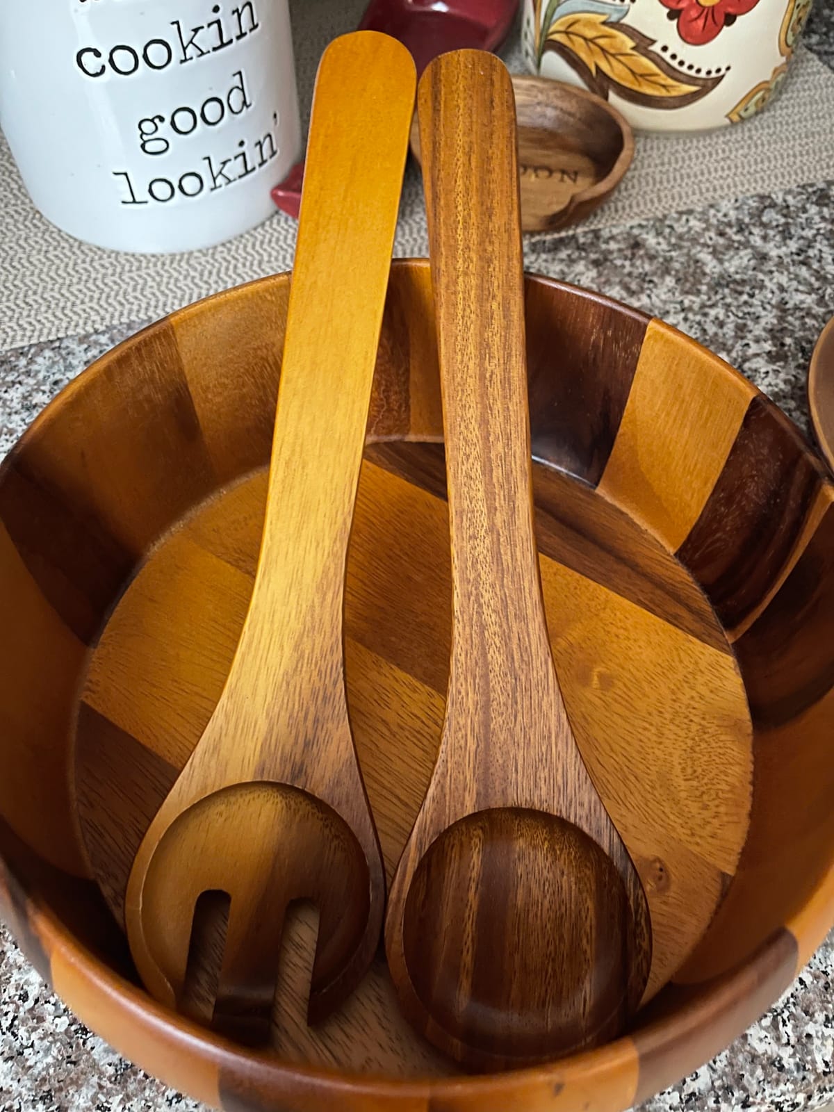 Gibson Home Laurel Acacia Wood Salad Bowl Set, 3 - Piece, Acacia Wood customer photo 1