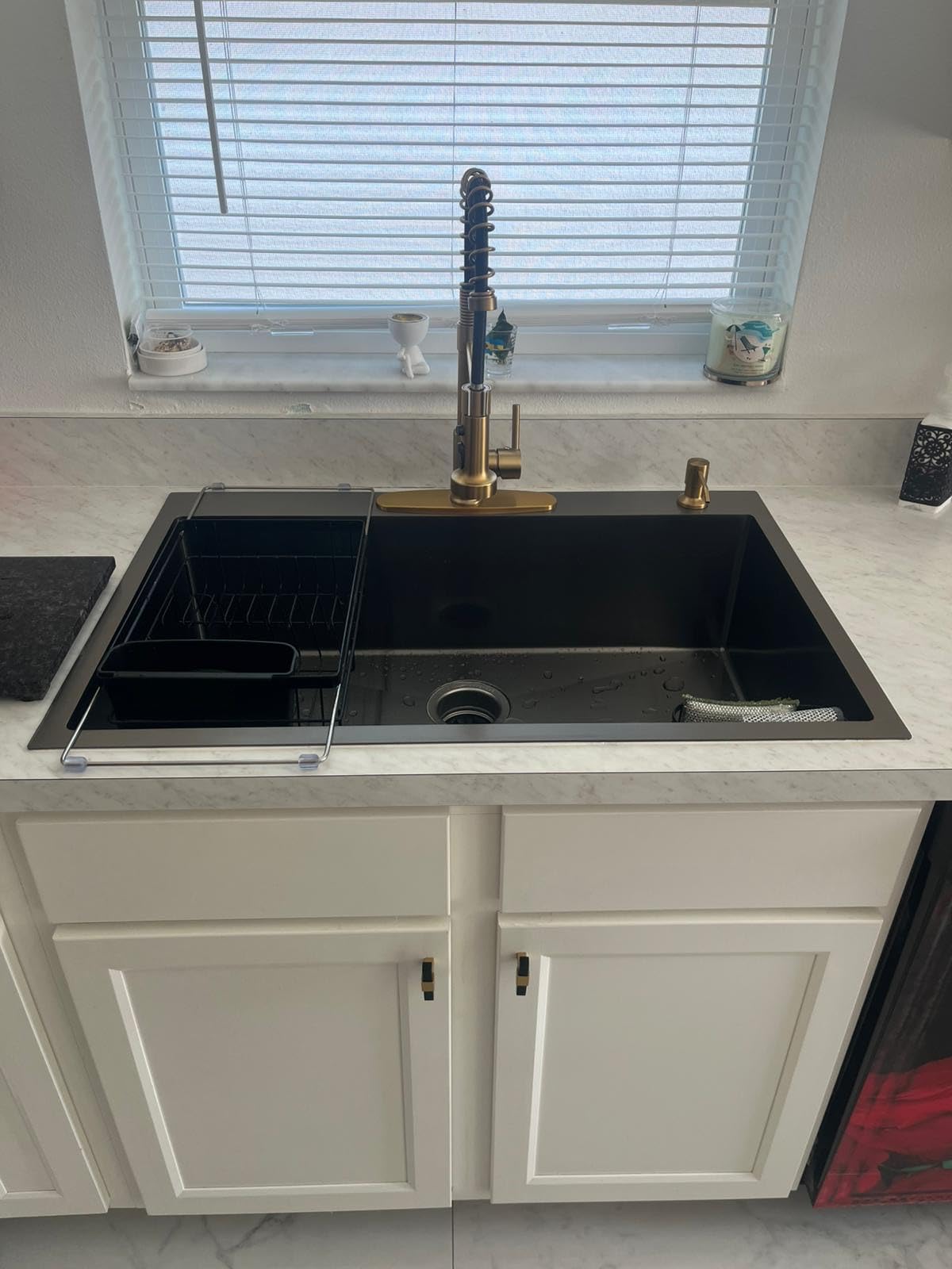KINGO HOME 33 Inch 18 Gauge Handmade Stainless Steel Single Bowl Farmhouse Sink, Modern Farm Sink 33 Inch Apron Farmer Sinks for Kitchen Rustic With Accessories customer photo 1