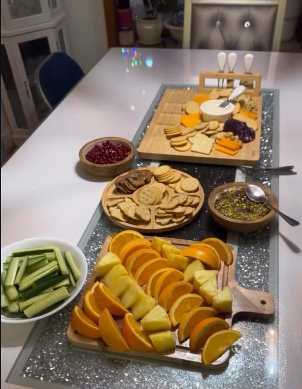 SMIRLY Charcuterie Boards Set, Large Cheese Board with Accessories, Bamboo customer photo 1