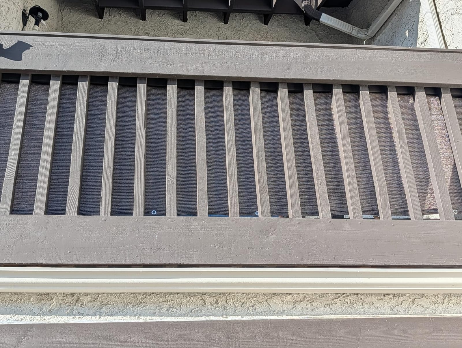 SUNNY GUARD 3'x10' Brown Balcony Deck Privacy Screen Fence, Apartments Railing Screen, Heavy Duty Wind Screen for Outdoor,Backyard,Patio,Deck Privacy customer photo 2