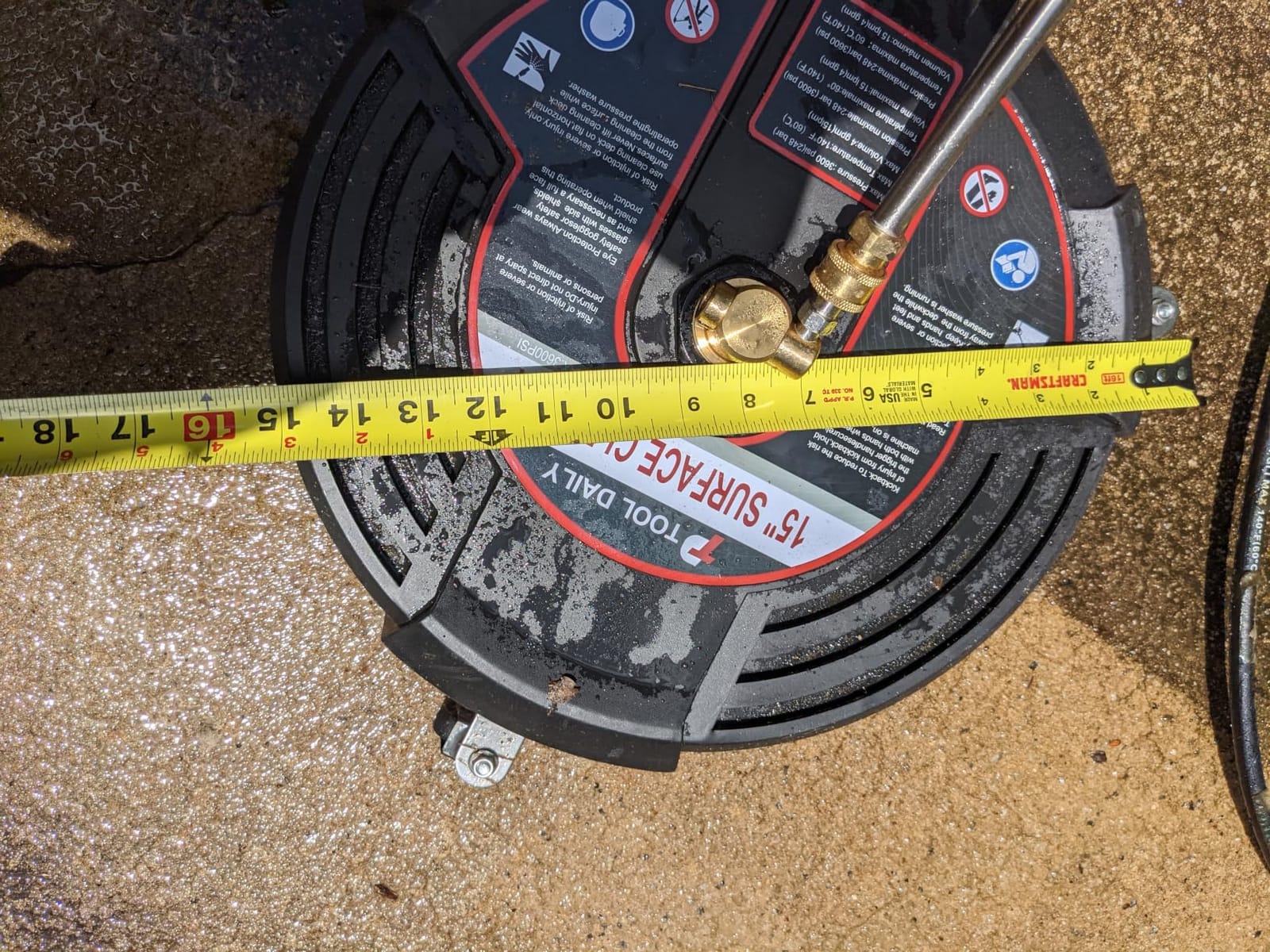 Tool Daily 15 Inch Pressure Washer Surface Cleaner with 3 Wheels customer photo 1