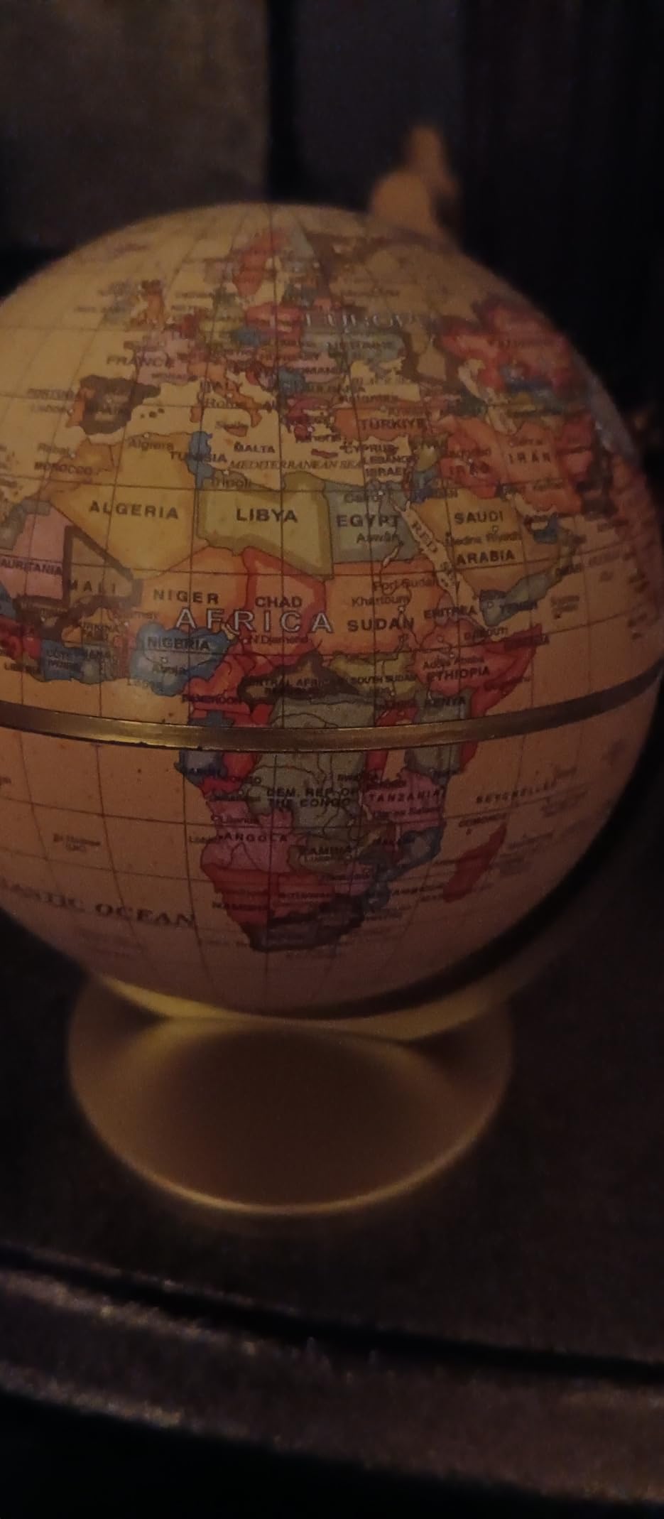 Annova Mini Antique Globe 4-inch / 10 cm - Swivels in All Directions Educational, Decorative, Unique, Small World, Desktop, Vintage (Mini Globe 4