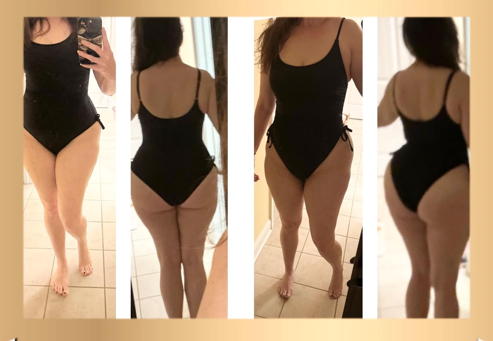 Viottiset Women's Ruched High Cut One Piece Swimsuit Tummy Control Bathing Suit Monokini customer photo 1