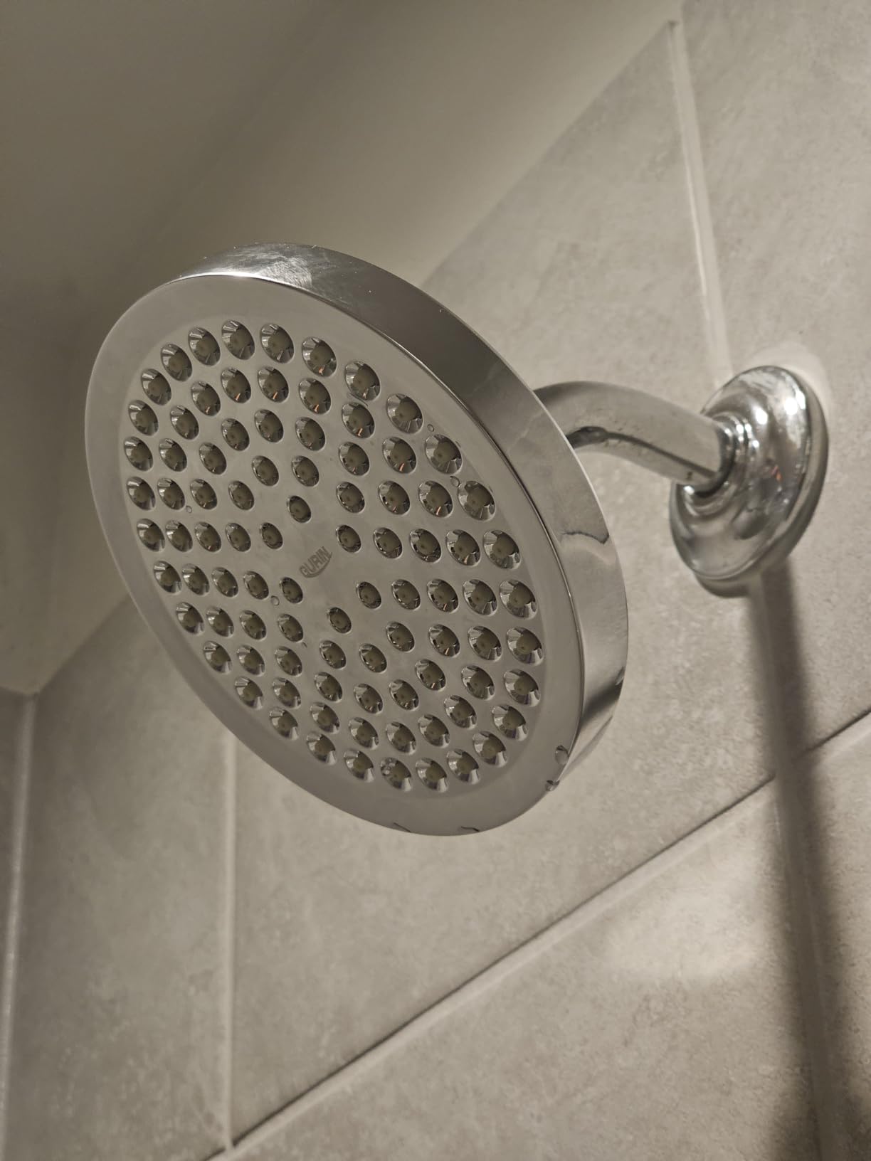 GURIN Shower Head - Powerful High Pressure Rain Shower Head 6 Inch Rainfall Showerhead with Adjustable Angles, 90 Anti-Clog Nozzles, Tool-Free 1-Min Install, Premium Polished Chrome Finish customer photo 1