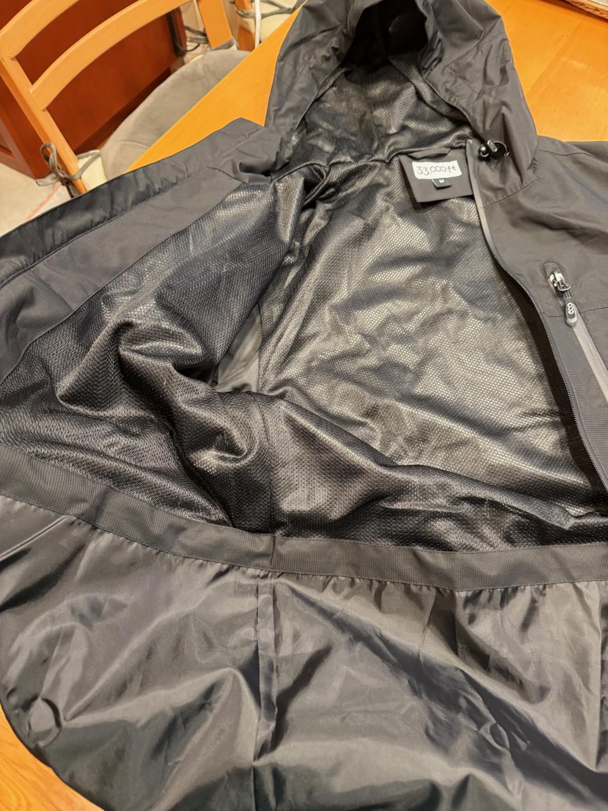 33,000ft Men's Packable Rain Jacket Waterproof Raincoat with Hood | Lightweight, Breathable, Rain Shell, Windproof, Mesh lining, Underarm vents, Zipper Pockets, Cycling, Hiking, Golf customer photo 2
