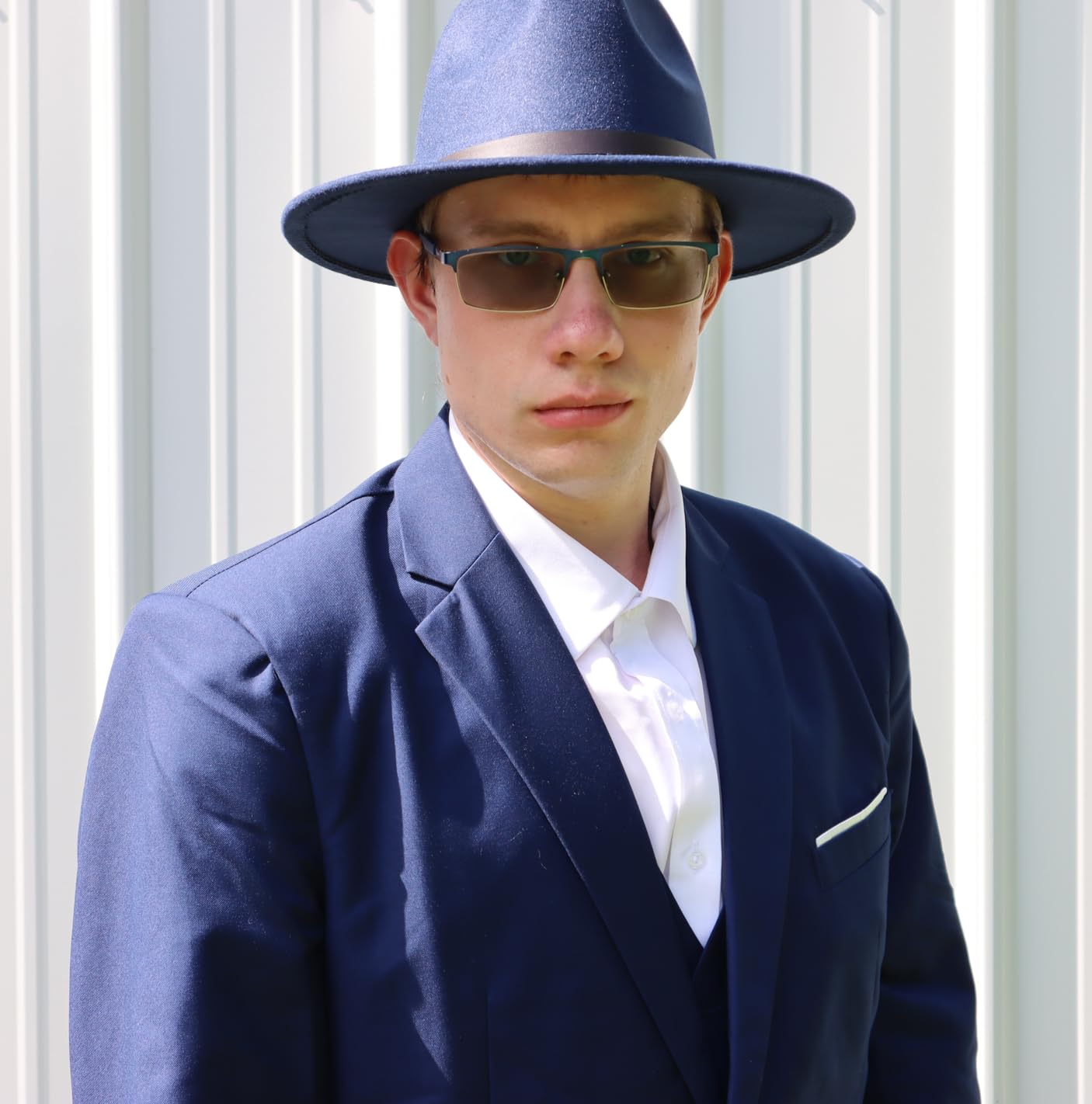 Fedora Hats for Men Wide Brim Panama Hat with Classic Belt | Unisex Felt Fedora, Adjustable Fit, Breathable Sweatband, All-Day Comfort, Perfect for Party, Travel, and Daily Wear customer photo 2