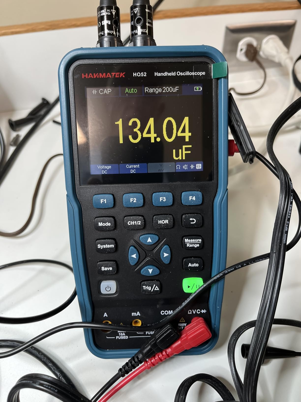 HANMATEK Handheld Digital Oscilloscope 50Mhz Bandwidth with 2 Channels HO52 3.5