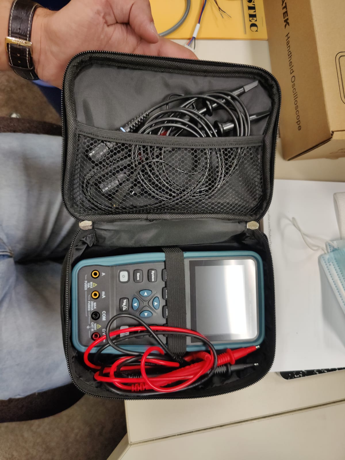 HANMATEK Handheld Digital Oscilloscope 50Mhz Bandwidth with 2 Channels HO52 3.5