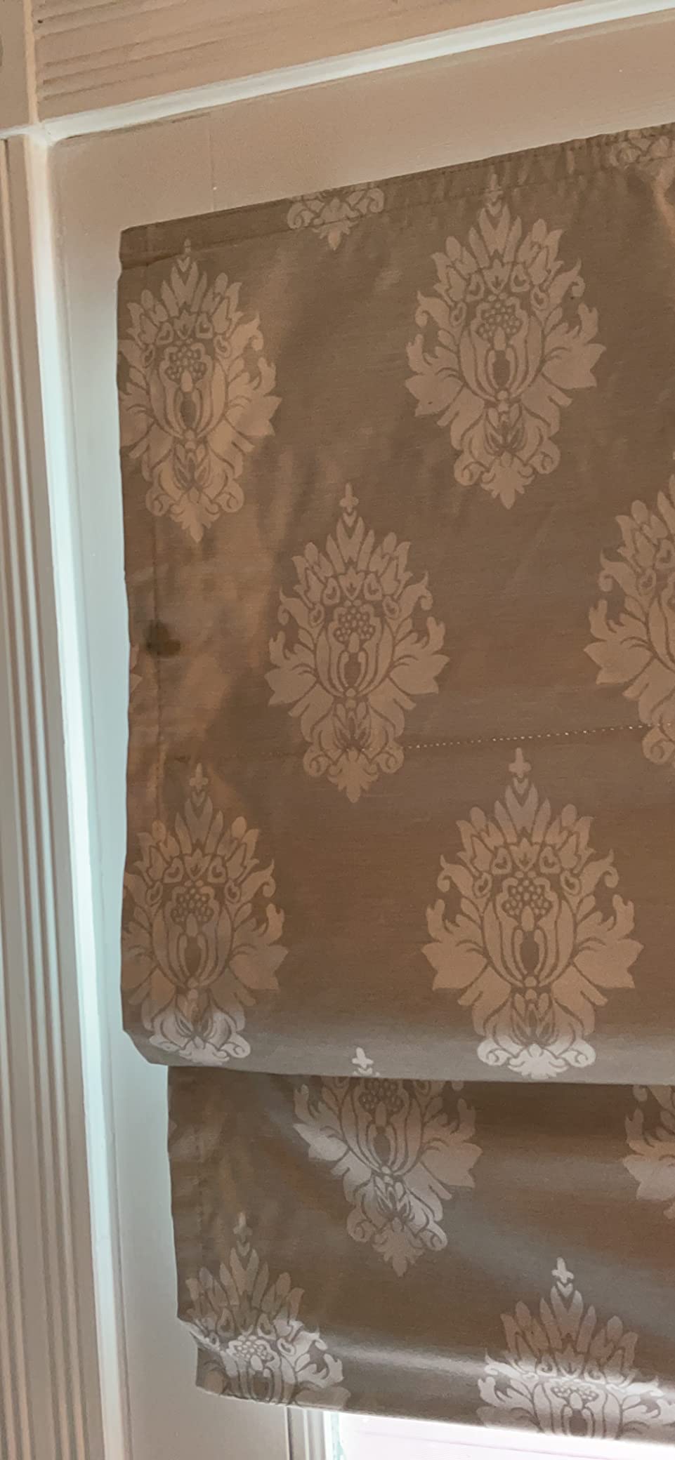 EXCLUSIVE HOME Marseilles Damask 100% Blackout Roman Shade, 31