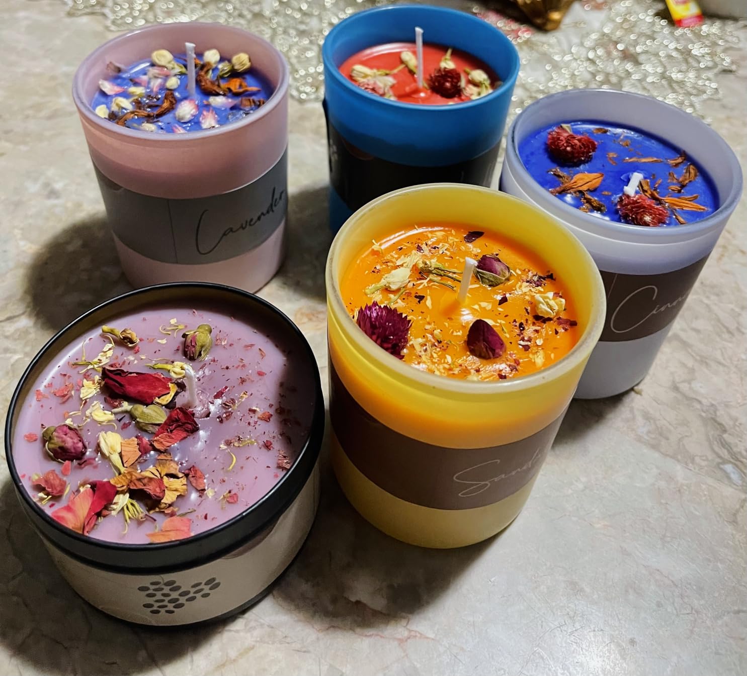 16 Bags Dried Flowers, 100% Natural Dried Flowers Herbs Kit for Soap Making, DIY Candle Making, Bath - Include Rose Petals, Lavender, Don't Forget Me, Lilium, Jasmine, Rosebuds and More customer photo 1
