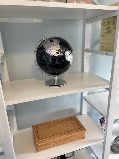 ANNOVA Metallic World Globe Black - Educational/Geographic/Modern Desktop Decoration - Stainless Steel Arc and Base/Earth World - Metallic Black - for School, Home, and Office (10-Inch) customer photo 2
