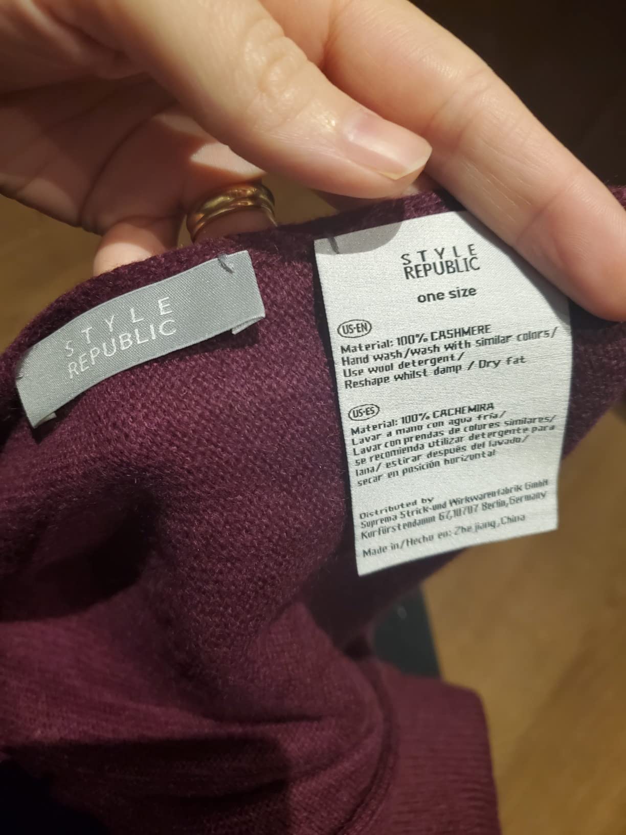 Cashmere Knitted Scarf for Women by Style Republic customer photo 2