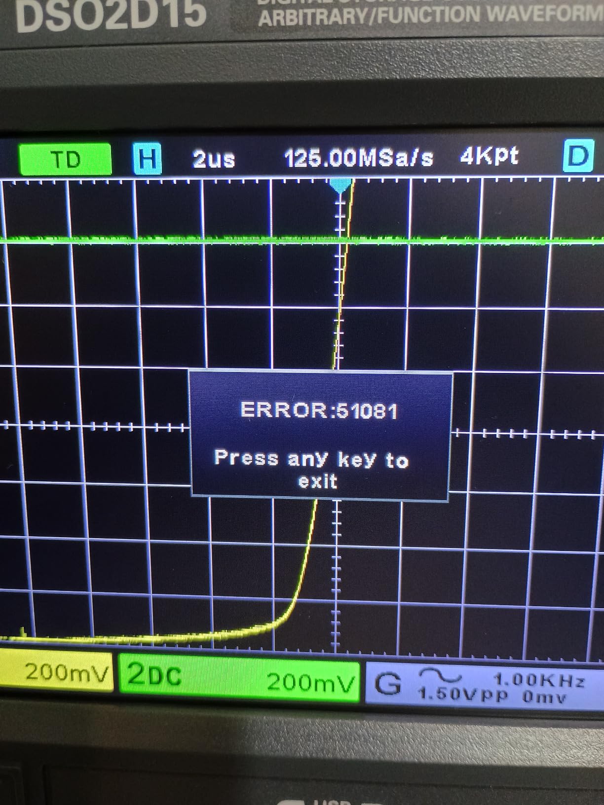 Hantek DSO2D15 Digital Storage Lab Oscilloscope 150MHz Bandwidth 2CH 1GSa/s 8M Memory with Waveform Generator customer photo 2