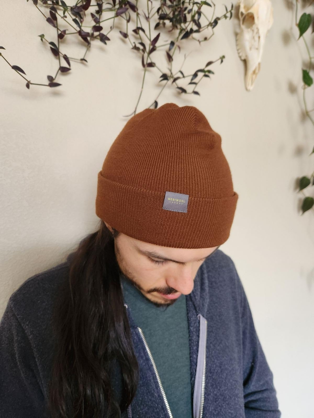 MERIWOOL Beanie for Men and Women - Merino Wool Blend Ribbed Knit Winter Hat customer photo 1