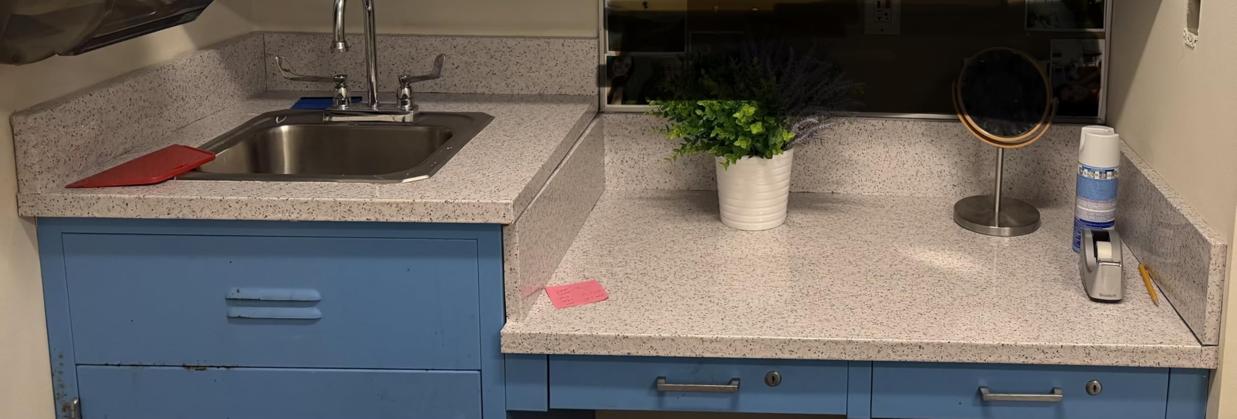 VEELIKE 15.7''x118'' Granite Contact Paper for Countertops Waterproof Self Adhesive Grey Granite Wallpaper Peel and Stick Countertops for Kitchen Bathroom Counter Top Removable Decorative Film Vinyl customer photo 2