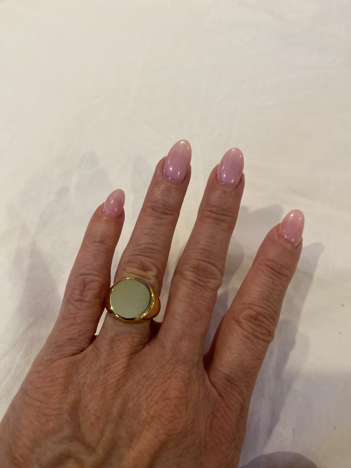 Jude Jewelers Stainless Steel Classical Simple Plain Round Signet Style Pinky Wedding Statement Promise Anniversary Ring customer photo 1