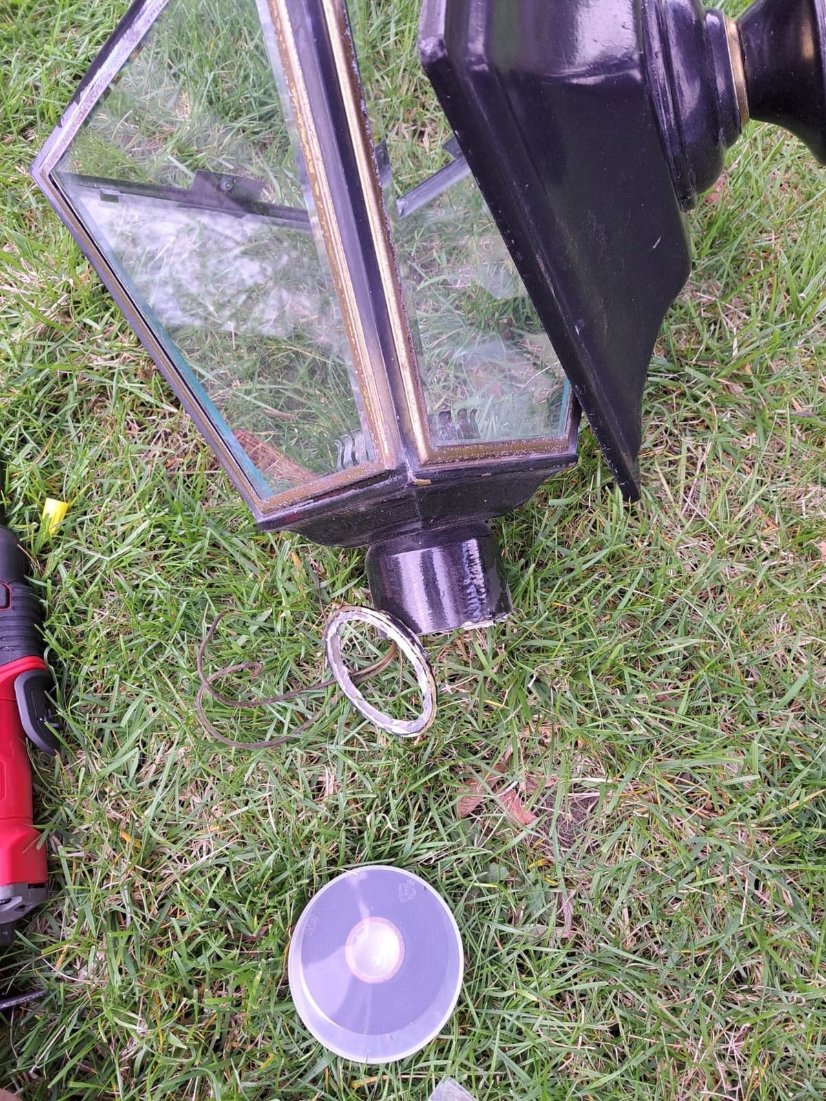 Windben Outdoor Post Light, Waterproof, 16.5in, Matte Black | Cast Aluminum Anti-Rust, Tempered Glass Panels, Comes with Pier Mount Base, For Garden, Yard, Driveway customer photo 1